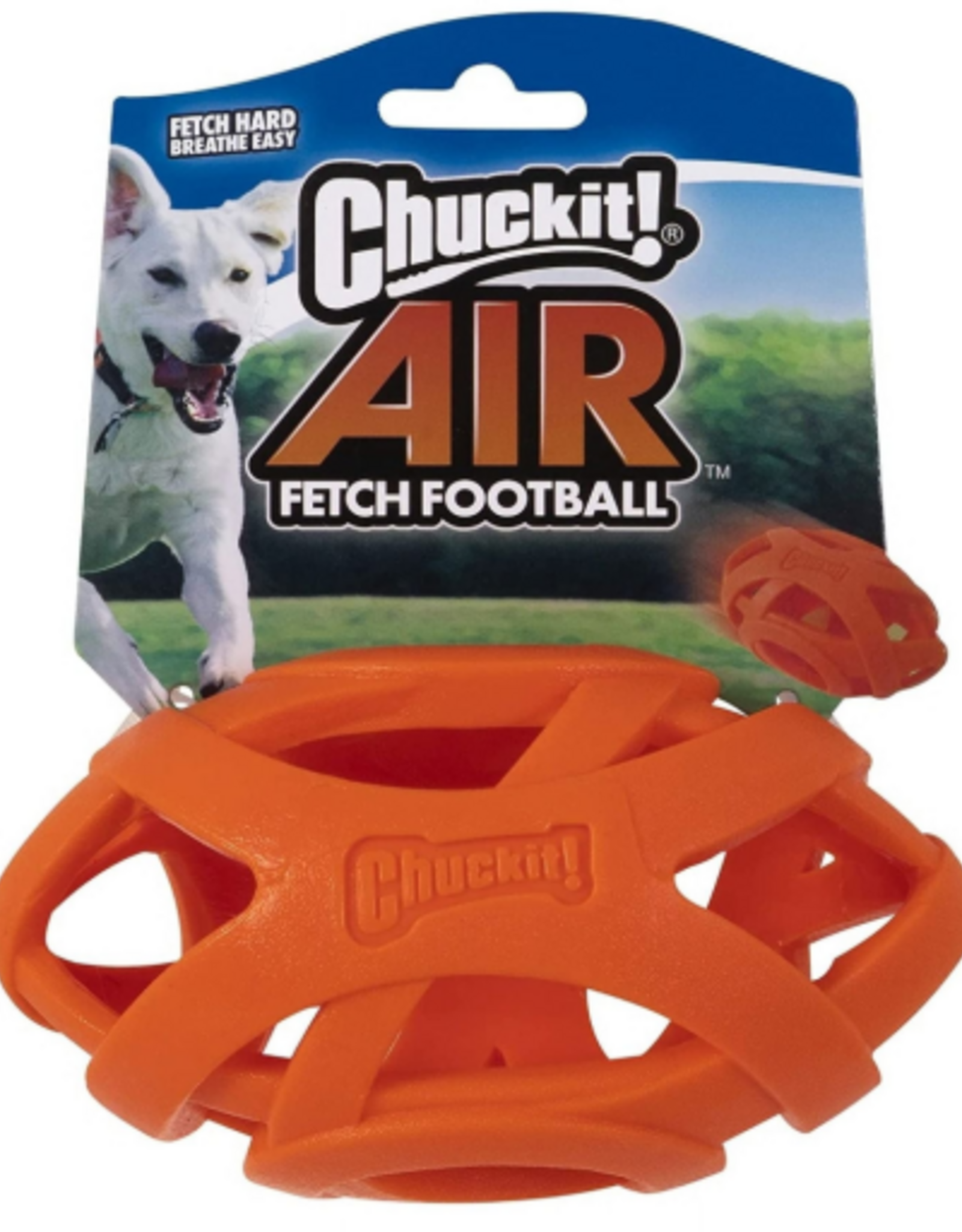 Chuckit! Chuckit! Air Fetch Rubber Football Outdoor Fetch Dog Toy  Orange  Pack of 1
