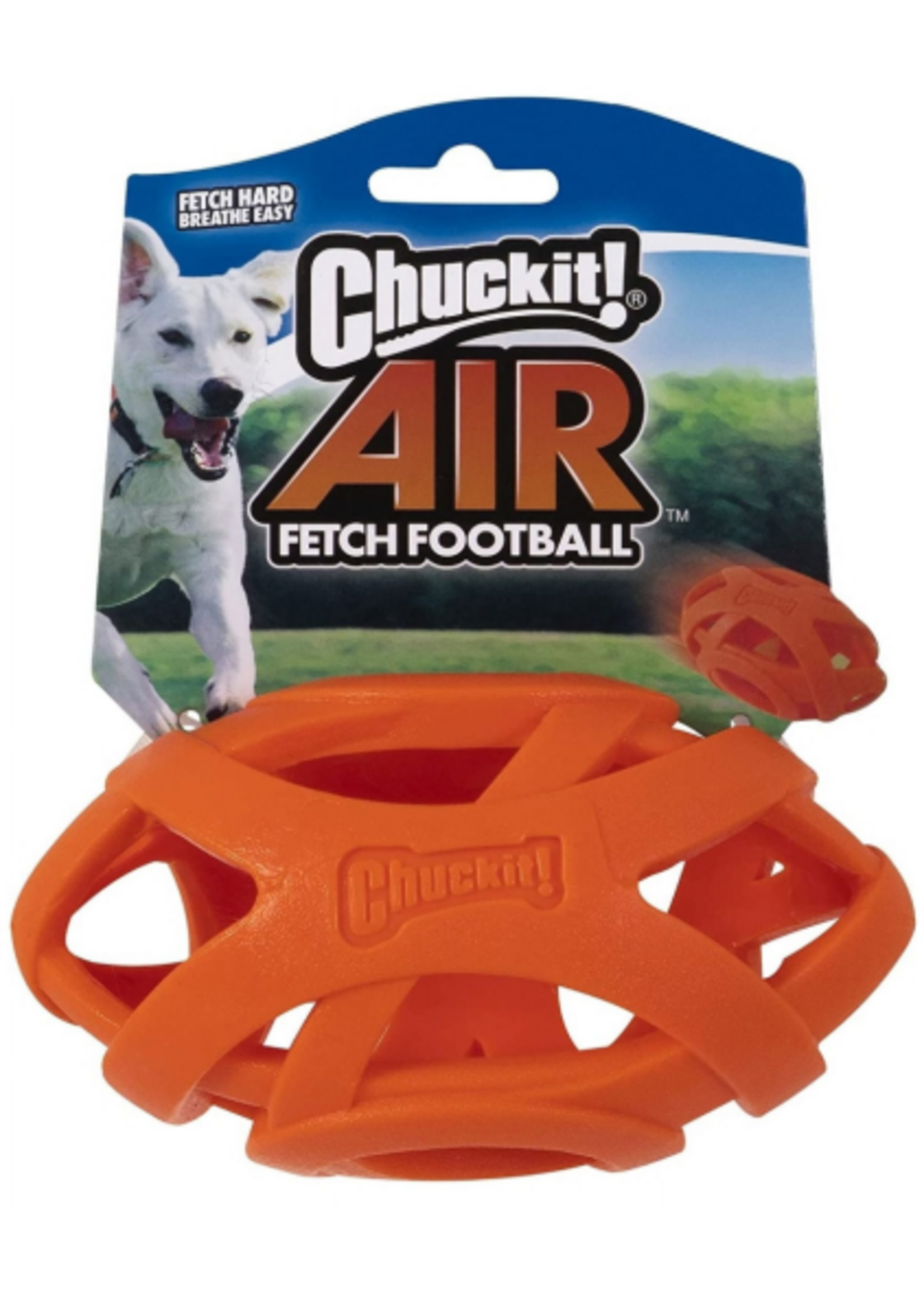 Chuckit! Chuckit! Air Fetch Rubber Football Outdoor Fetch Dog Toy  Orange  Pack of 1