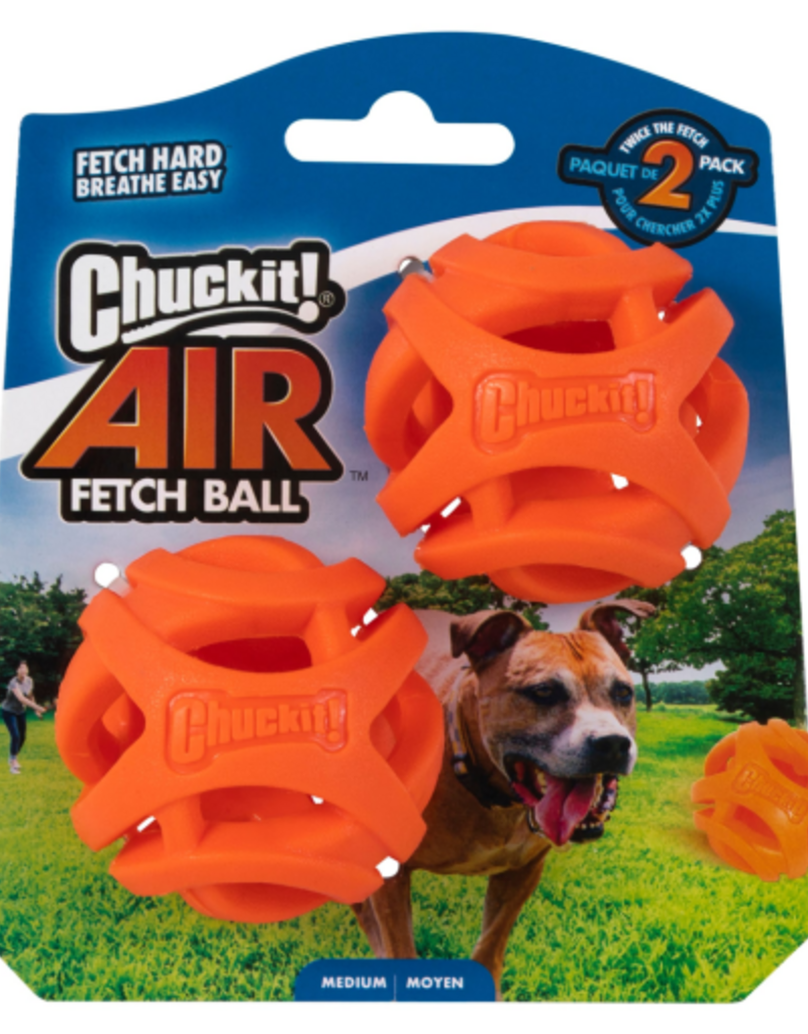 Chuckit! Chuckit! Breathe Right Fetch Ball- Orange Medium