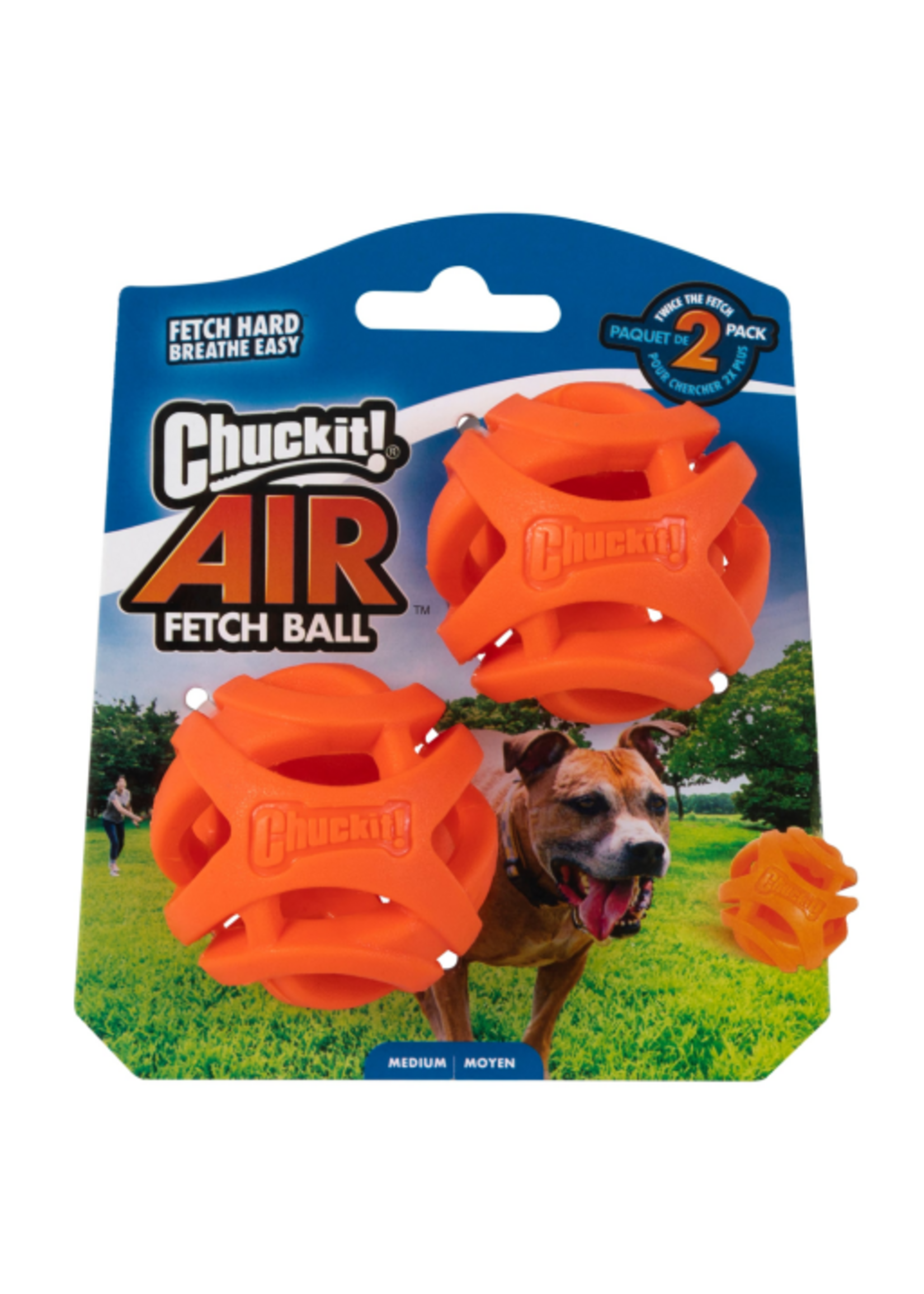 Chuckit! Chuckit! Breathe Right Fetch Ball- Orange Medium