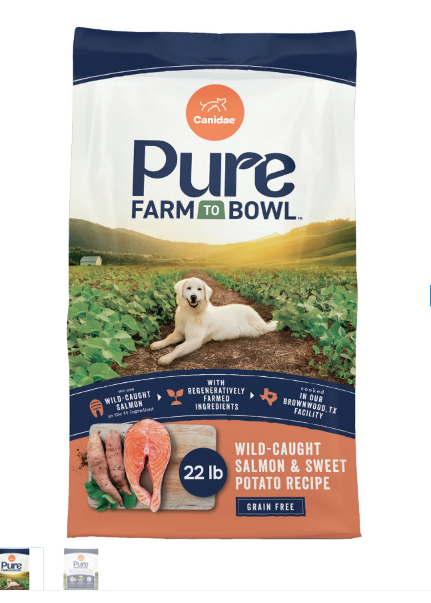 Canidae Canidae Pure Farm To Bowl Wild Caught Salmon & Sweet Potato Dog 22 lb