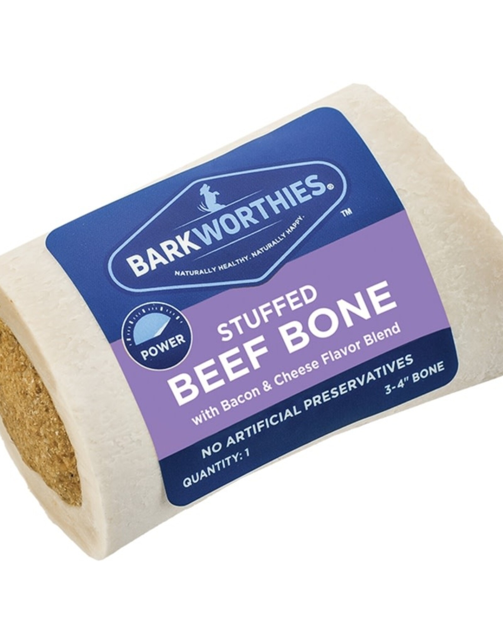 Barkworthies Barkworthies Bacon Stuffed Shin Bone Dog Treat 3-4" (15)