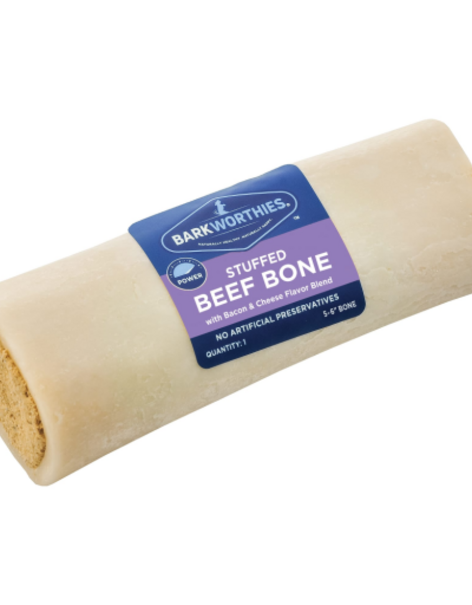 Barkworthies Barkworthies Bacon Stuffed Shin Bone Dog Treat 5-6" (10)