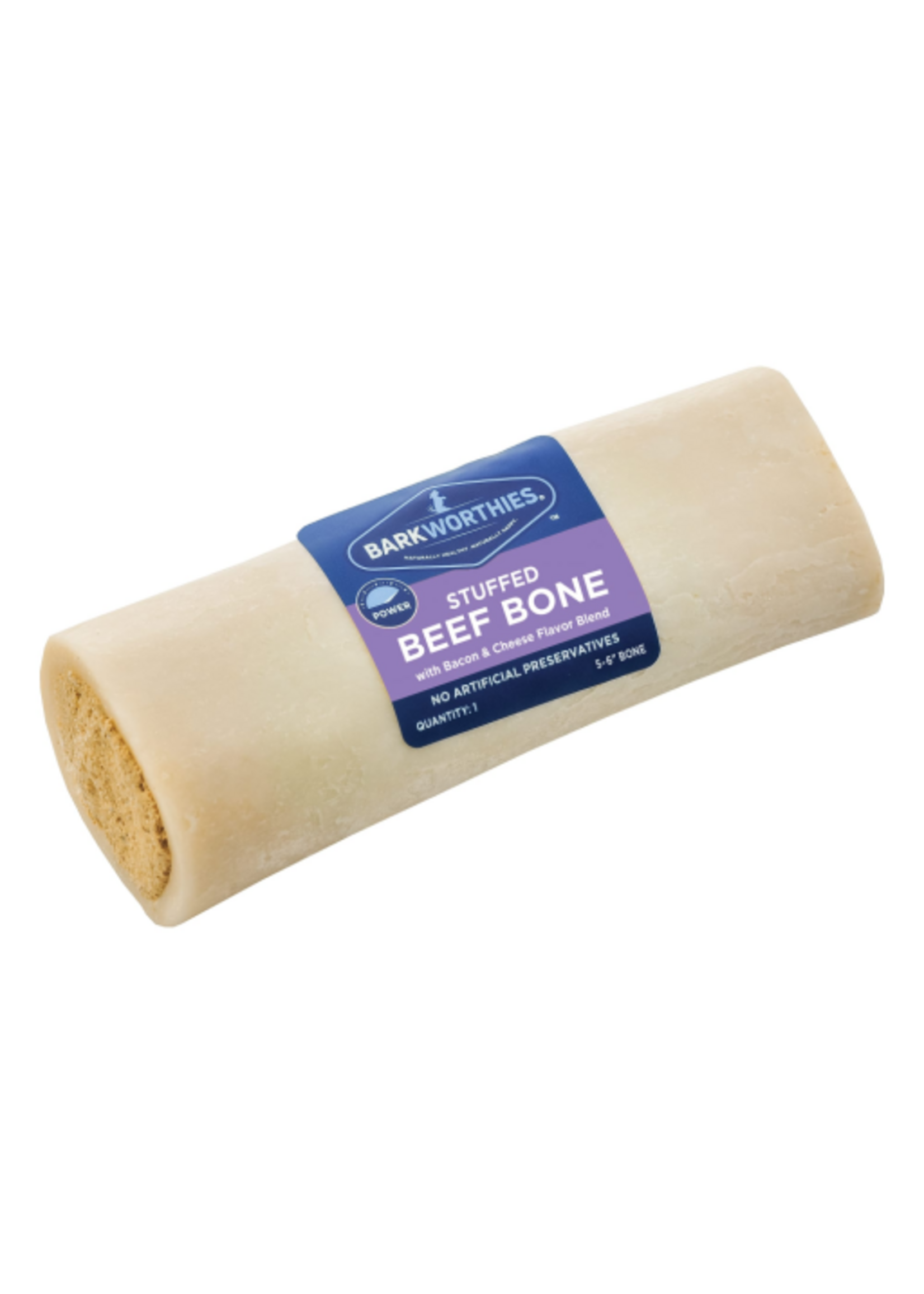 Barkworthies Barkworthies Bacon Stuffed Shin Bone Dog Treat 5-6" (10)