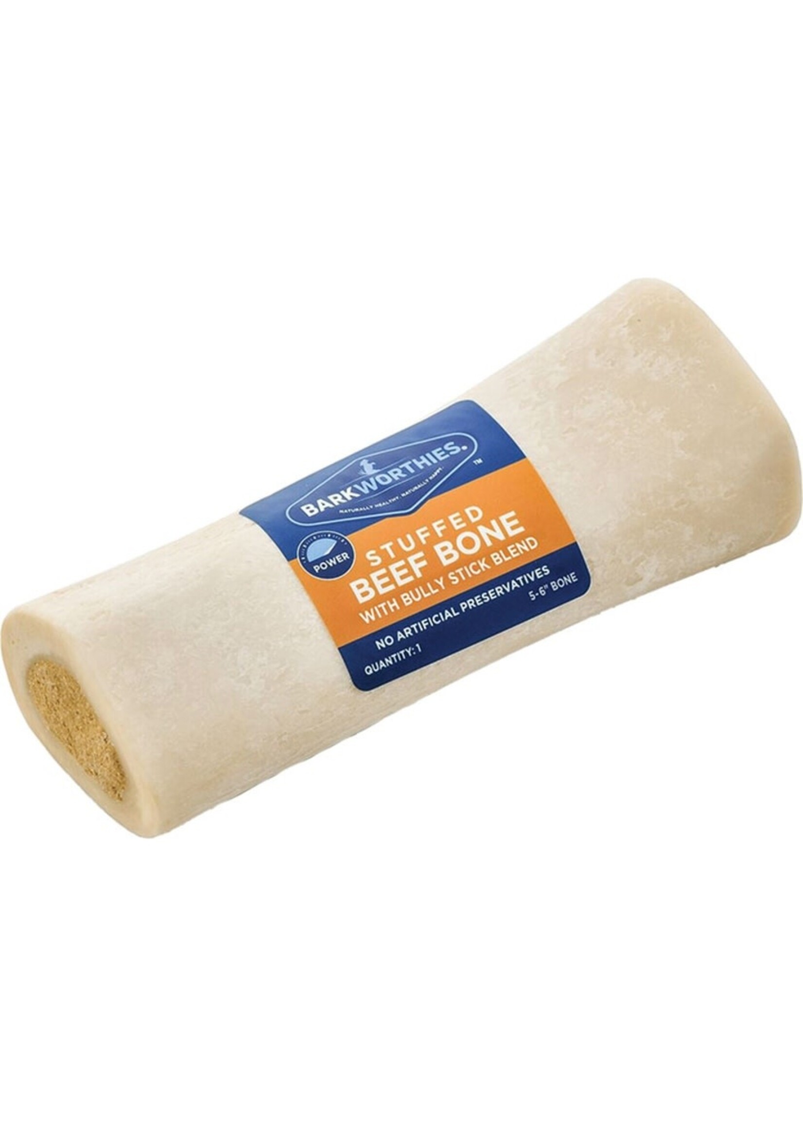 Barkworthies Barkworthies Bully Stick Blend Stuffed Shin Bone Dog Treat 5-6" (10)