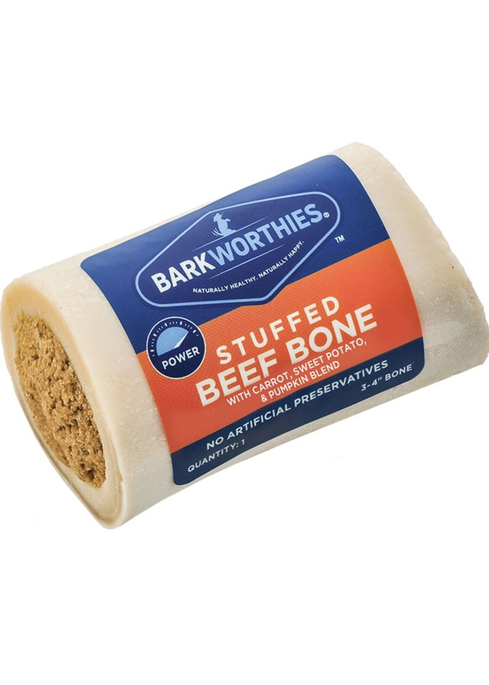 Barkworthies Barkworthies Carrot, Sweet Potato, & Pumpkin Stuffed Shin Bone Dog Treat 3-4" (15)