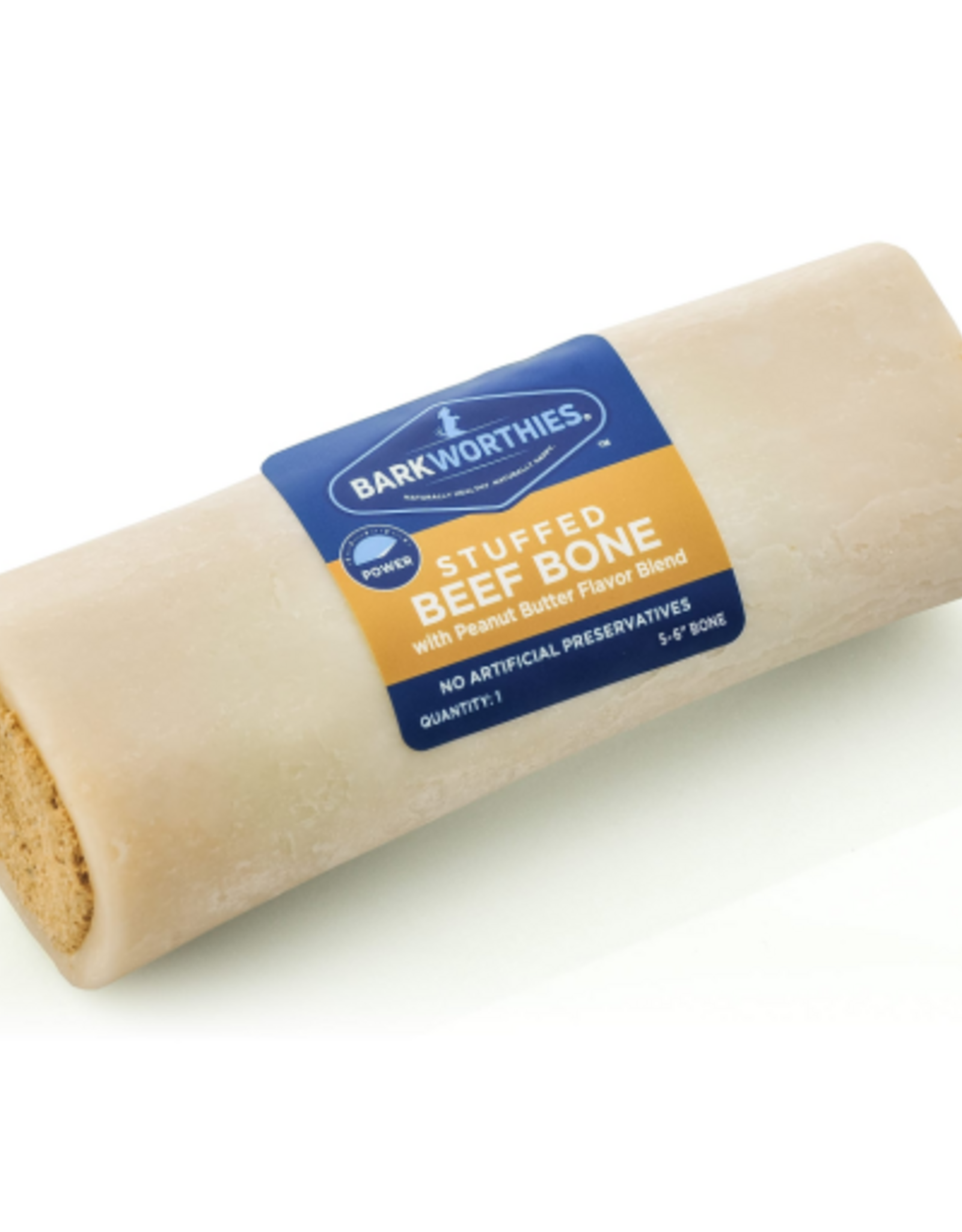 Barkworthies Barkworthies Peanut Butter Stuffed Shin Bone Dog Treat 5-6" (10)