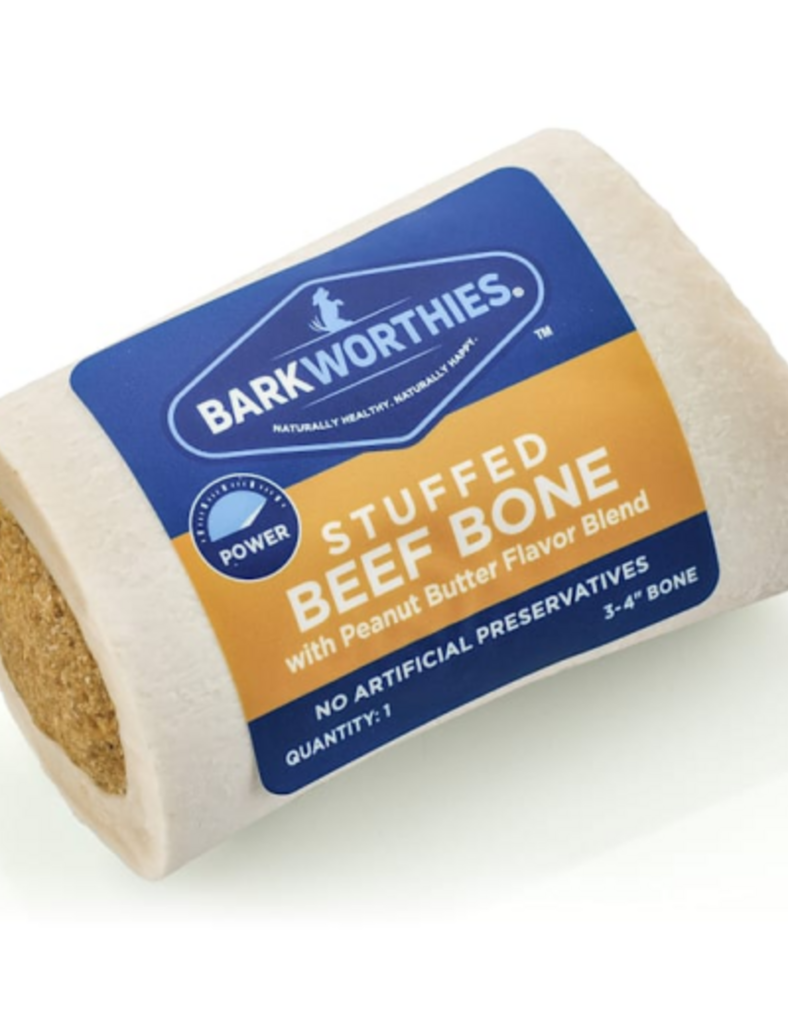 Barkworthies Barkworthies Peanut Butter Stuffed Shin Bone Dog Treat 3-4" (15)
