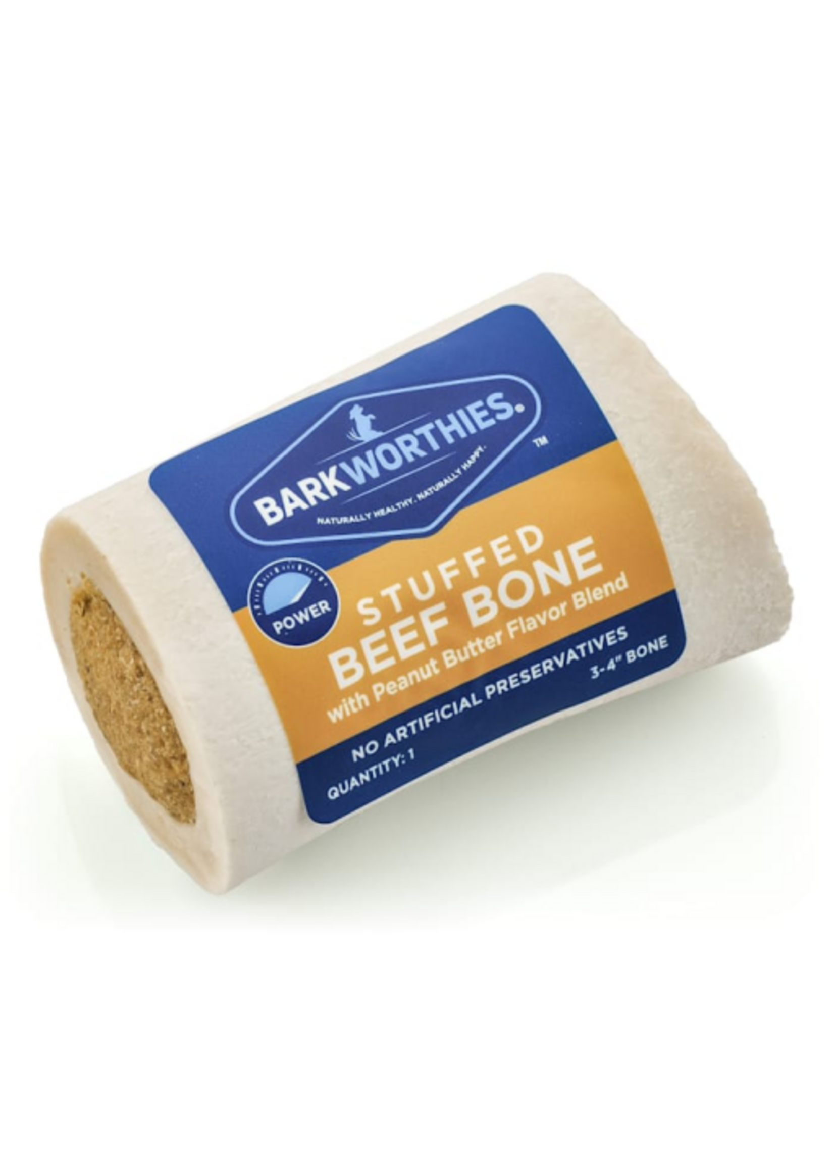 Barkworthies Barkworthies Peanut Butter Stuffed Shin Bone Dog Treat 3-4" (15)