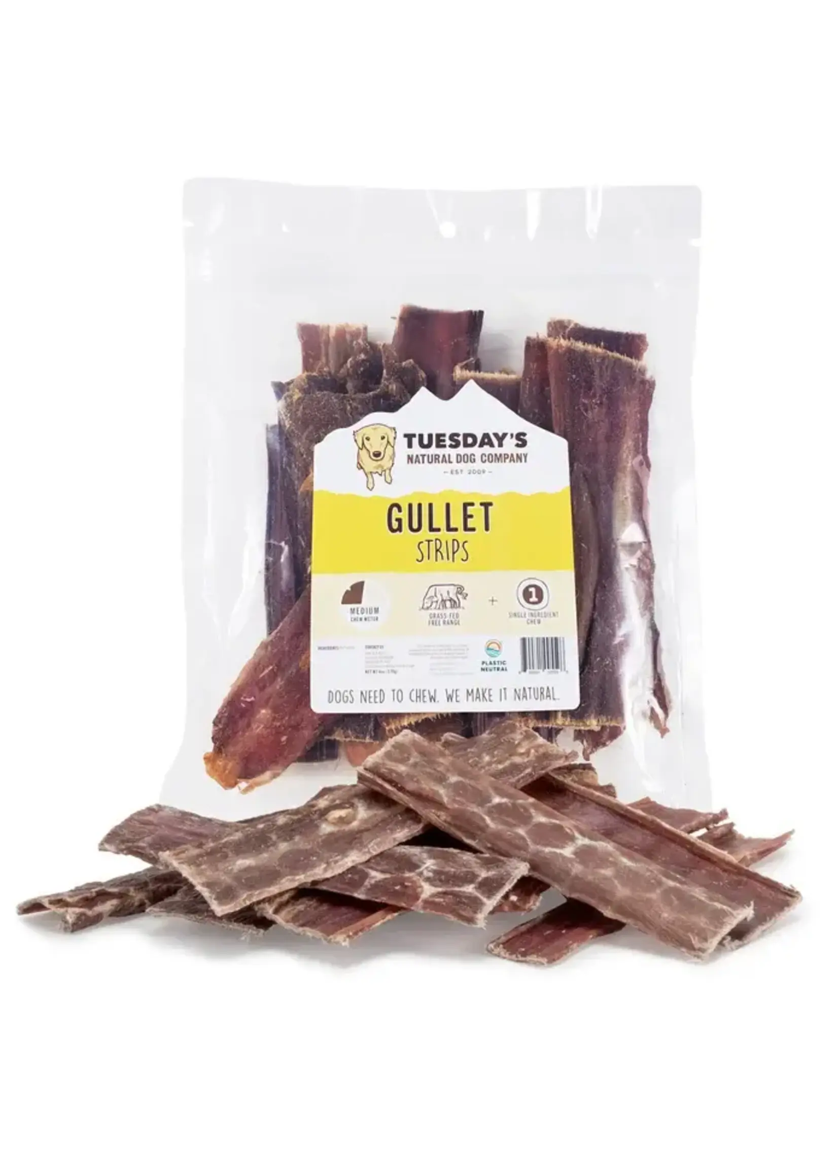 Tuesday's Natural Dog Company Beef Gullet Strips - 6 oz