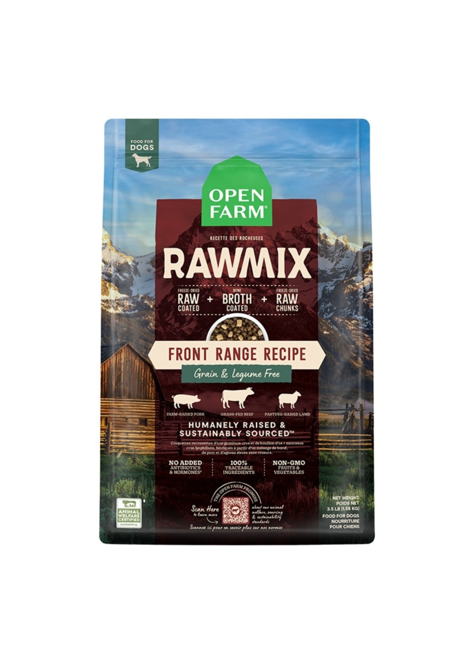 Open Farm RawMix Grain Free Front Range Recipe Dry Dog Food - 3.5 Lb
