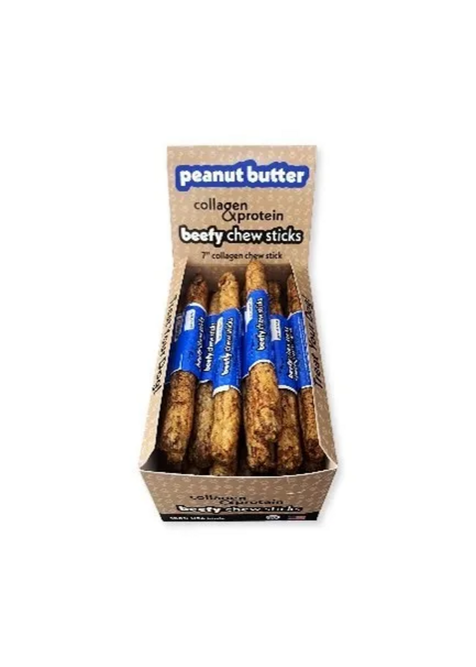Frankly Beefy Collagen Chew Stick - Peanut Butter - 7"