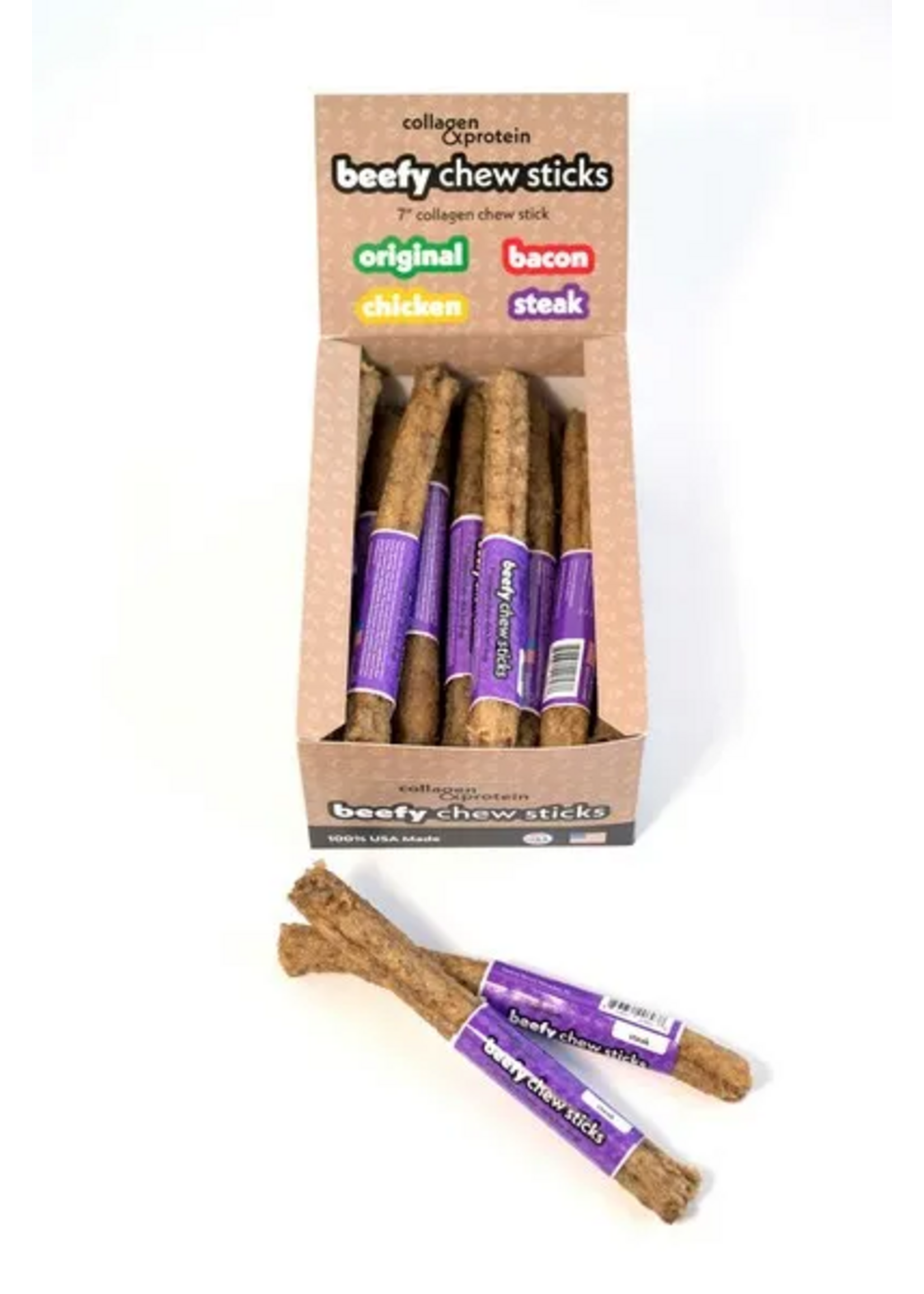 Frankly Beefy Collagen Chew Stick - Steak - 7"