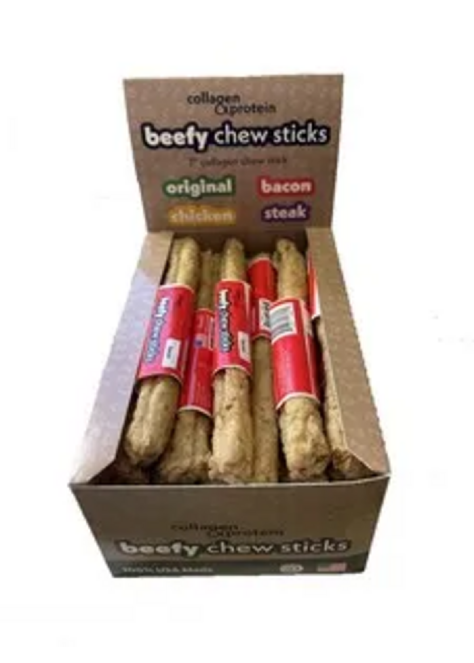 Frankly Beefy Collagen Chew Stick - Bacon - 7"