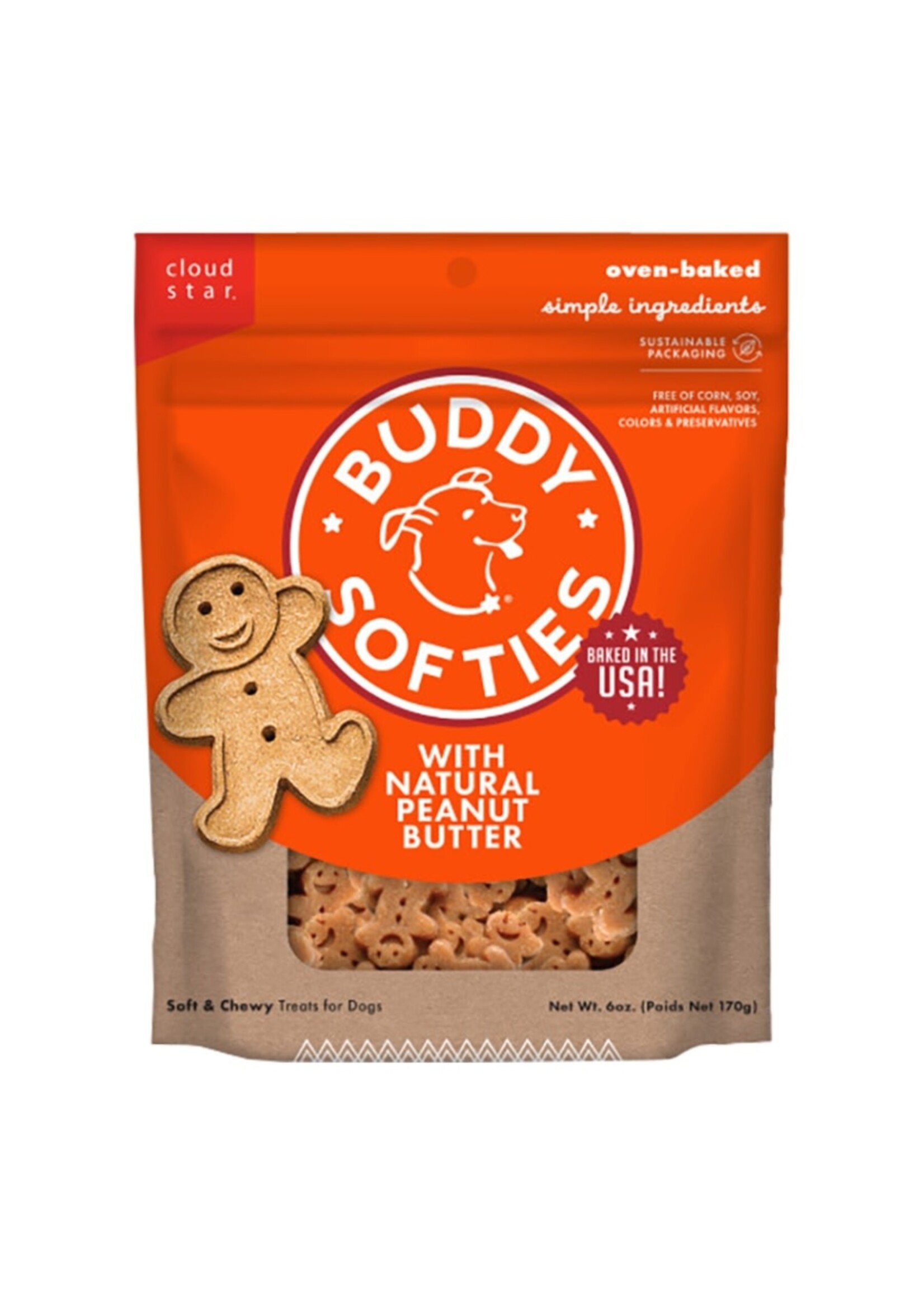 Buddy Biscuits Cloud Star Buddy Biscuits Softies Peanut Butter Dog Treats - 6 oz
