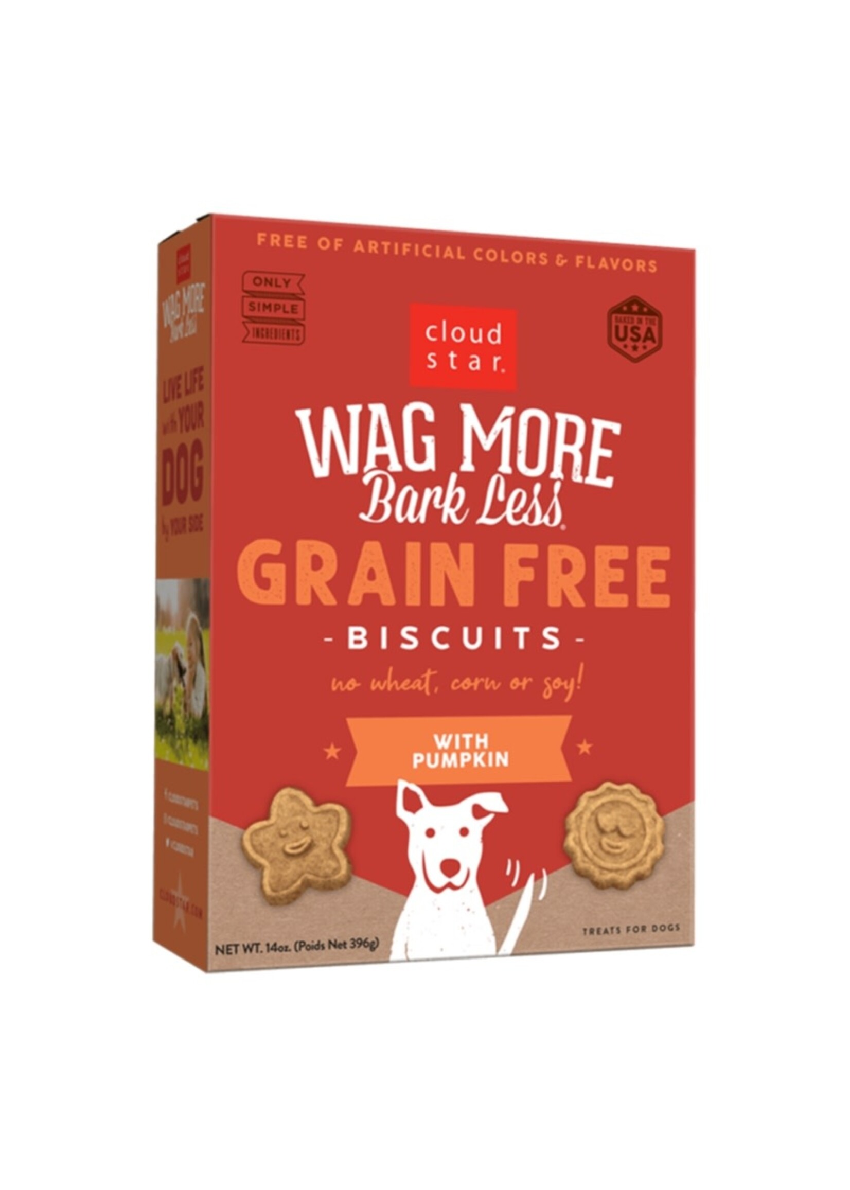 Cloud Star Cloud Star Wag More Bark Less Baked Pumpkin Biscuits Dog Treats - 14 oz