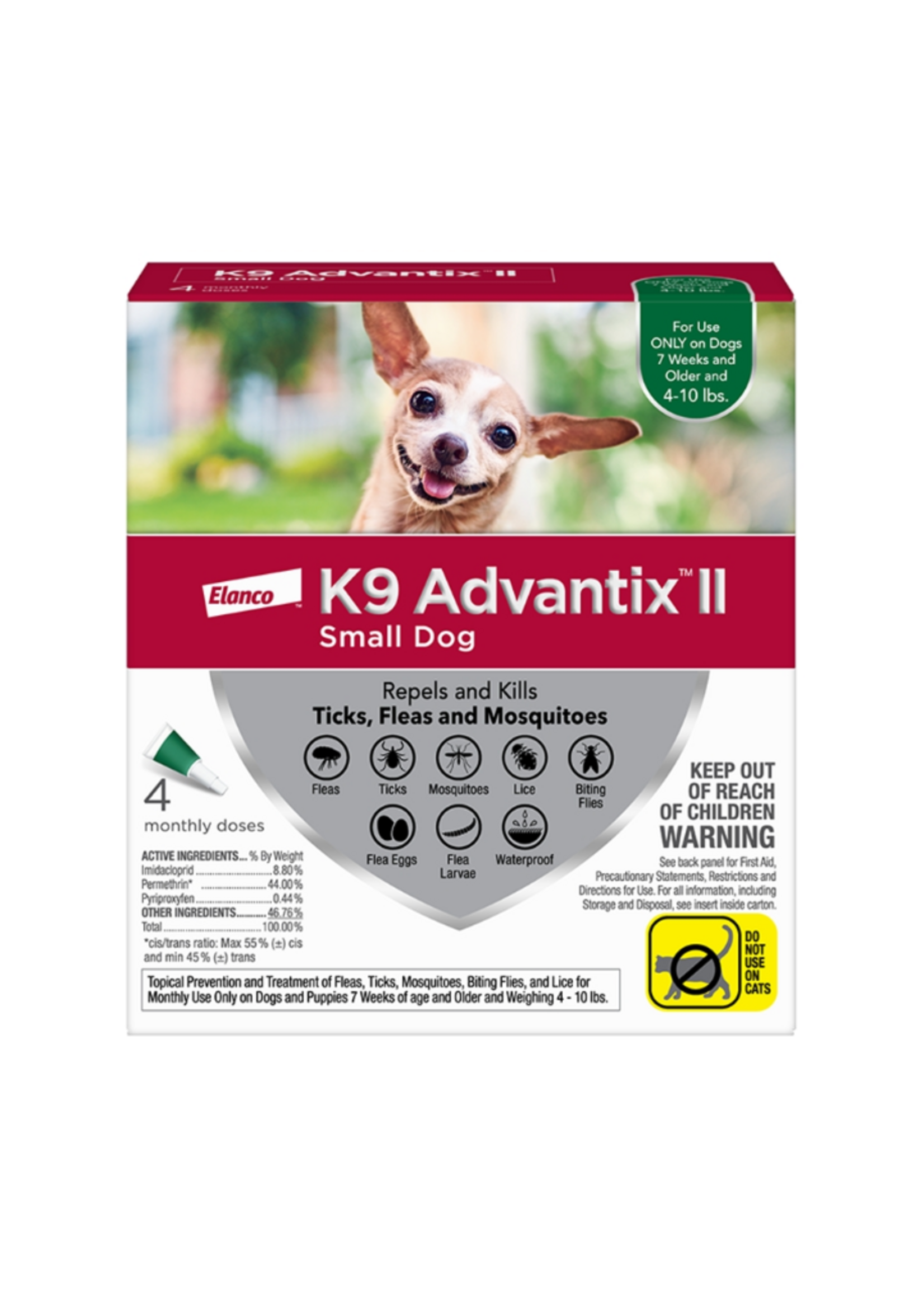 Bayer K9 Advantix II Small Dog 4-10 Lb 4Pk