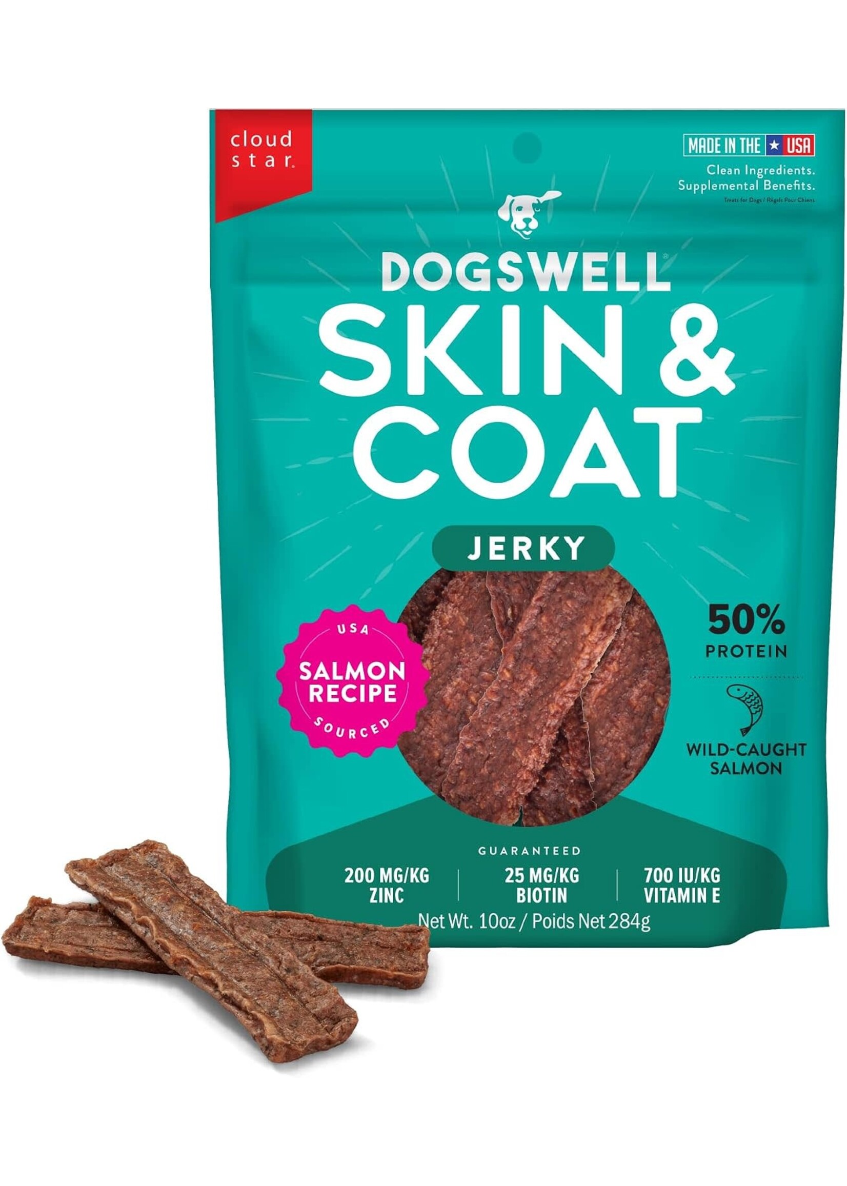 Dogswell Dogswell Skin & Coat Salmon Jerky Dog Treats - 10 oz