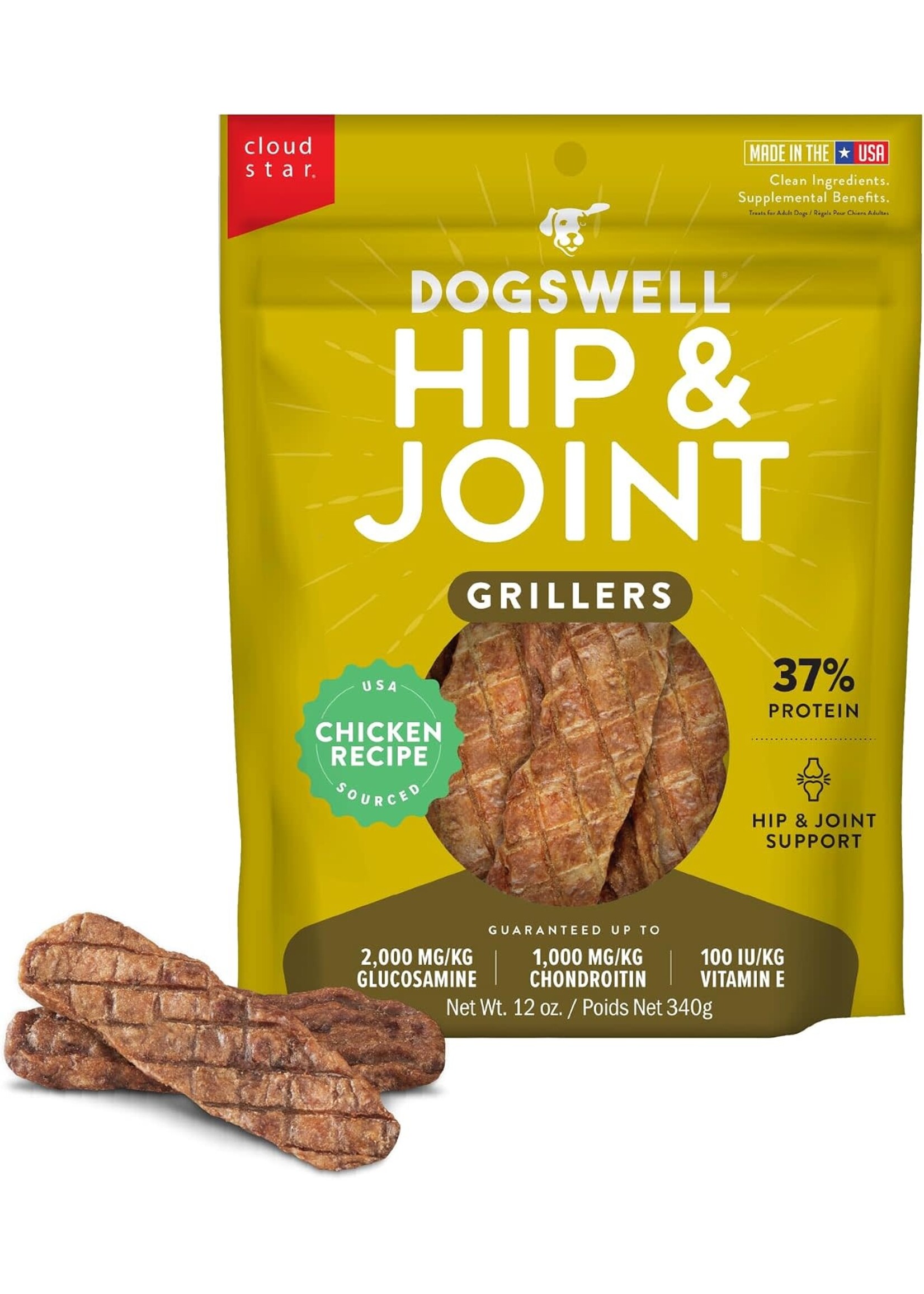 Dogswell Dogswell Hip & Joint Chicken Grillers Dog Treats - 12 oz