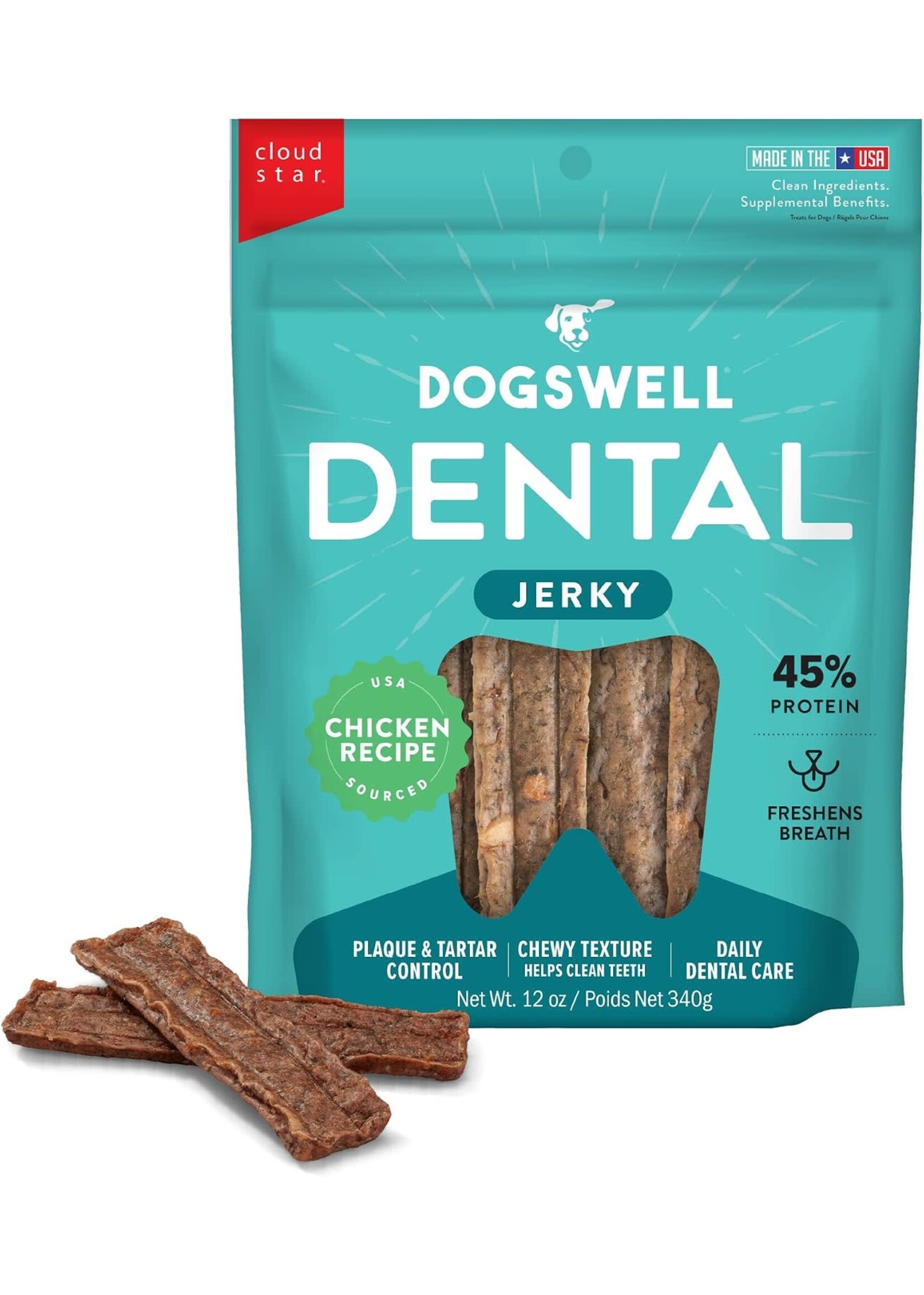 Dogswell Dogswell Dental Chicken Jerky Dog Treats - 12 oz