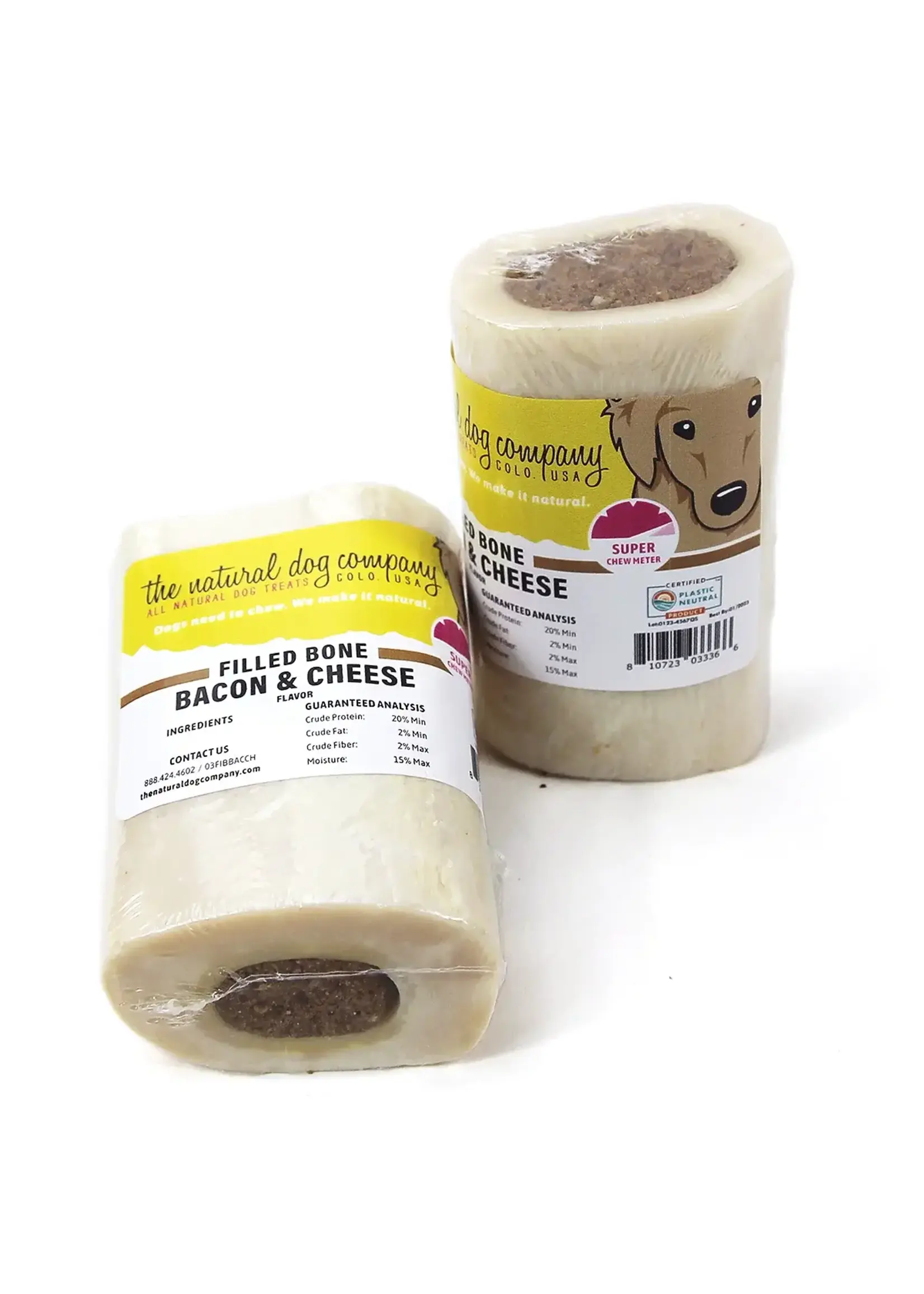 Tuesday's Natural Dog Company Filled Bone - Bacon & Cheese - 3" | Single