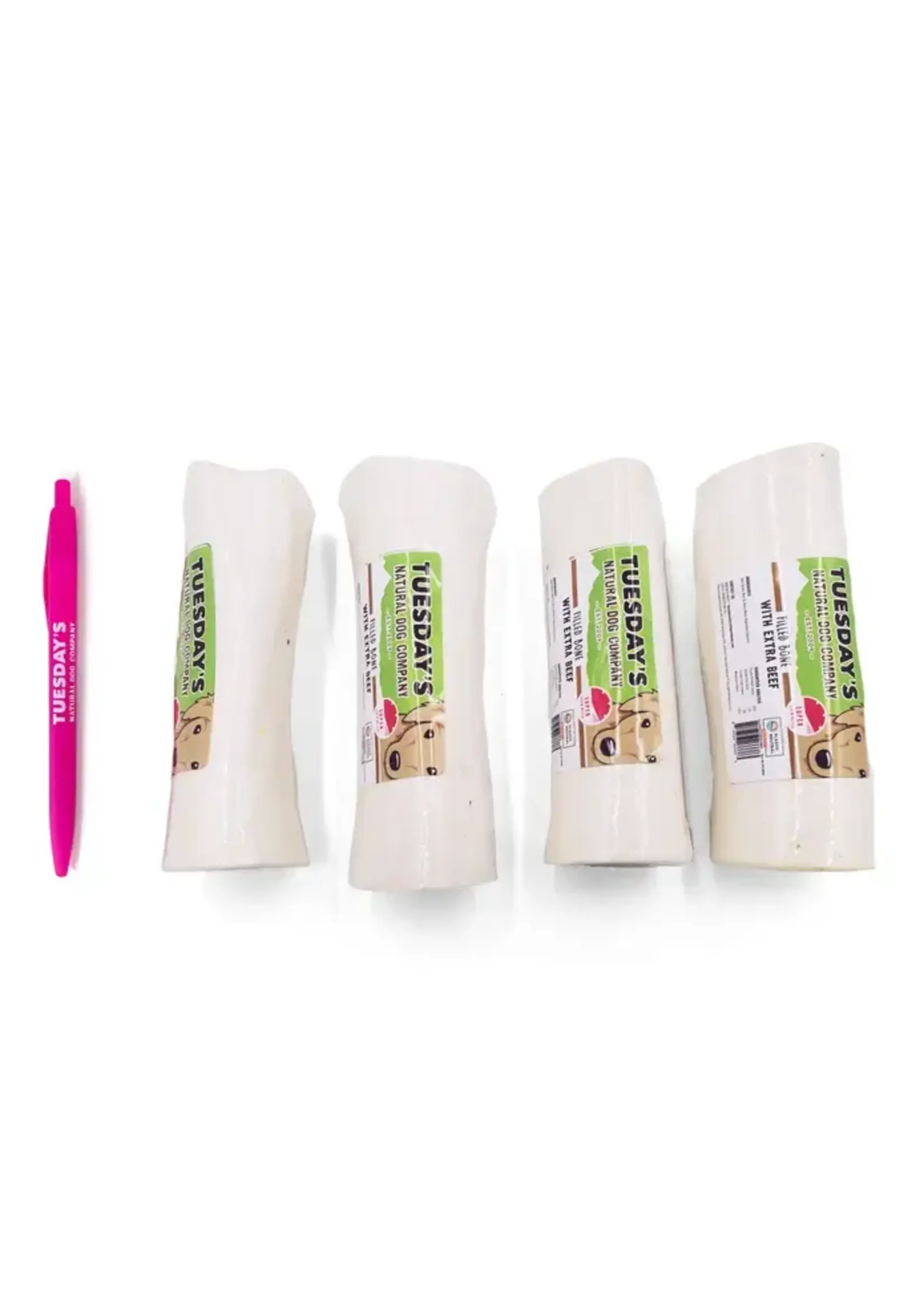 Tuesday's Natural Dog Company Filled Bone - Beef - 5" | Single