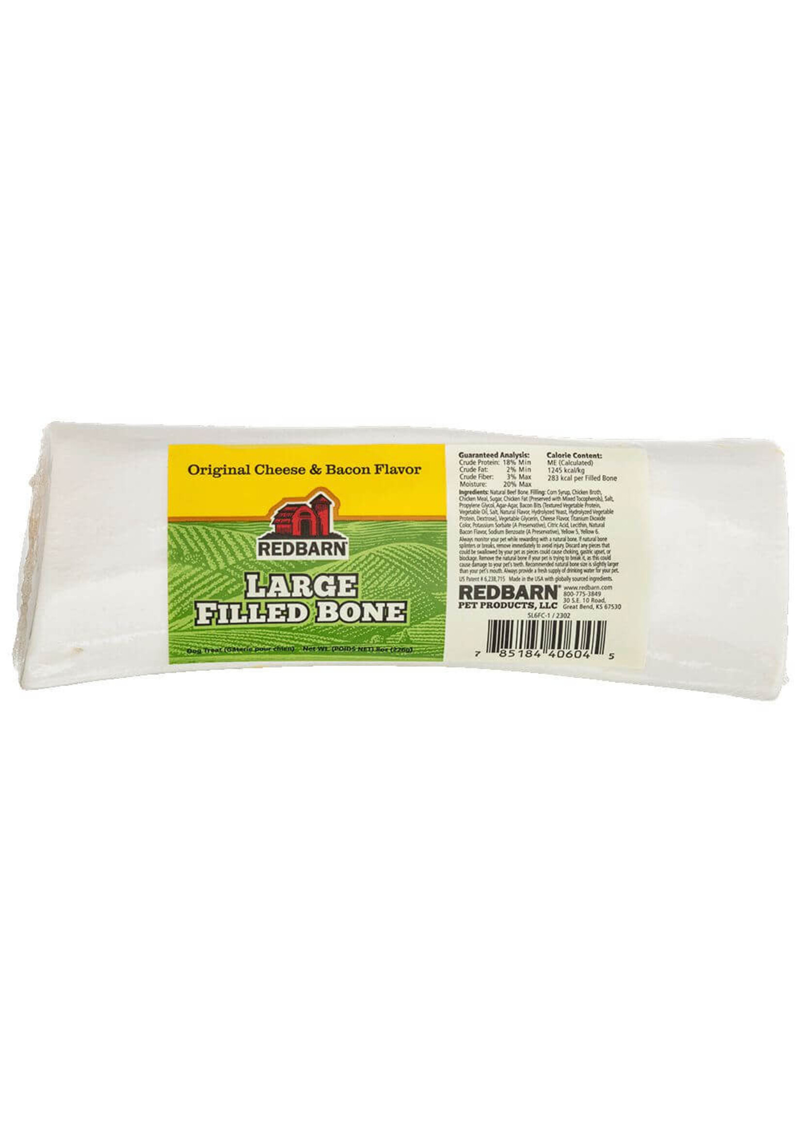 Redbarn Redbarn Filled Bone Dog Treat - Large Cheese & Bacon - 5-6"  (15)