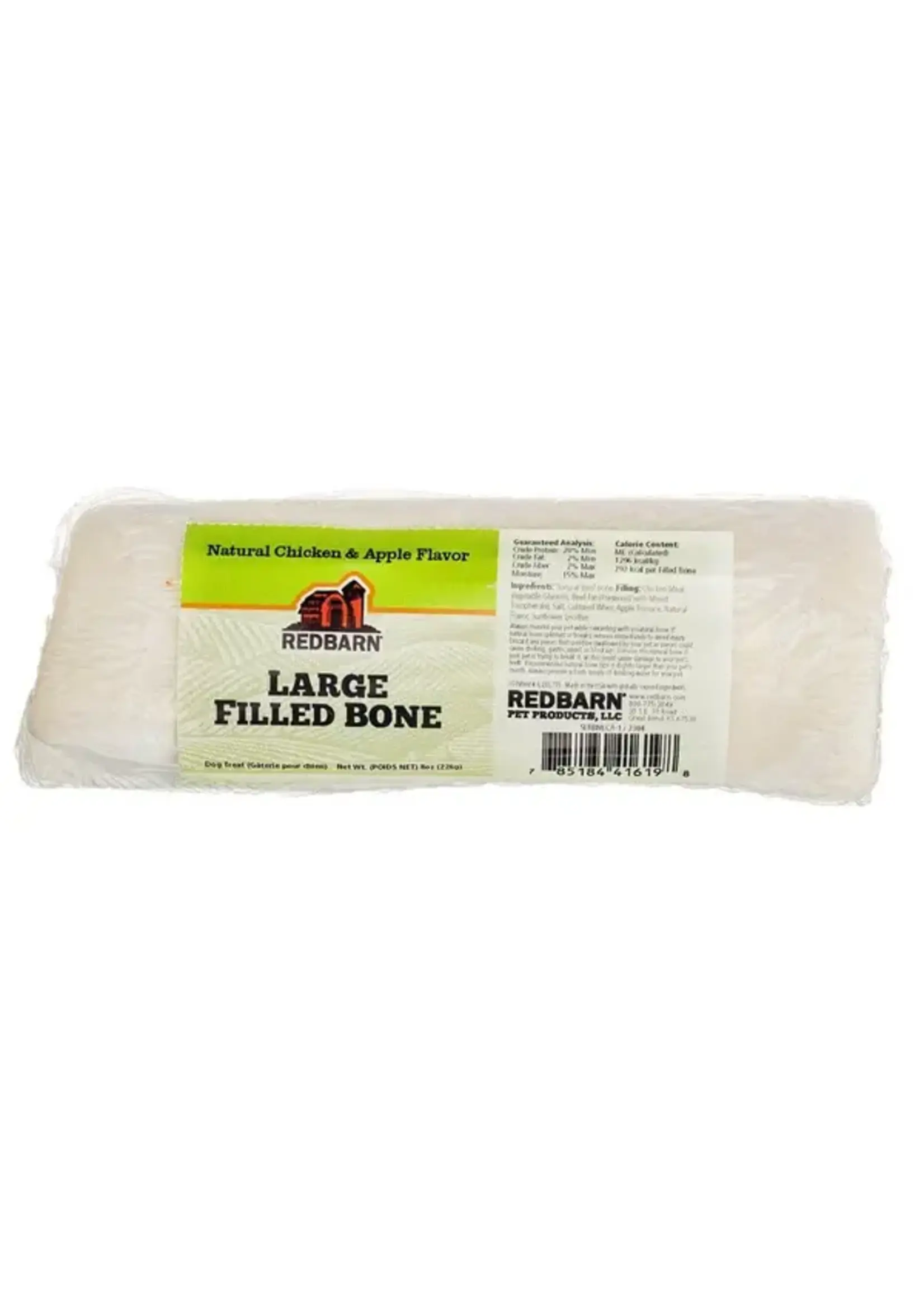 Redbarn Redbarn Filled Bone Dog Treat - Large Chicken & Apple - 7" (15)