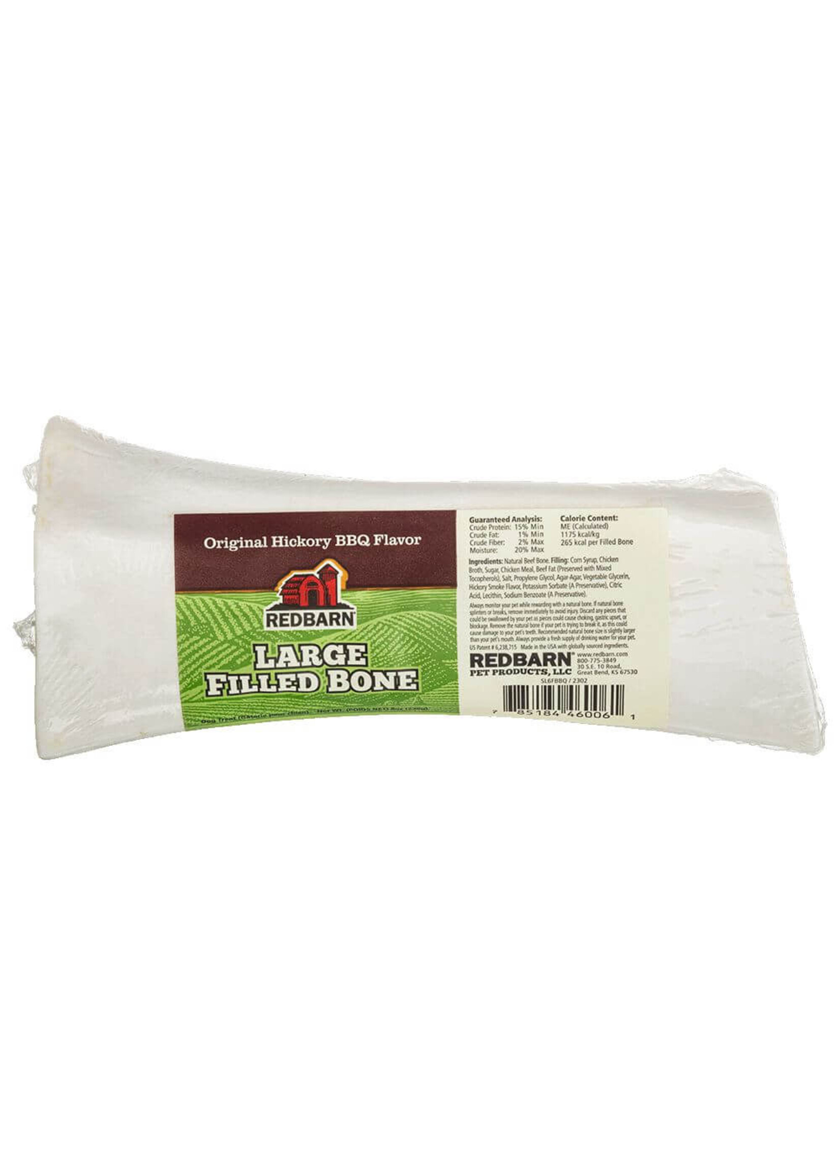 Redbarn Redbarn Filled Bone Dog Treat - Large Hickory BBQ - 5-6" (15)