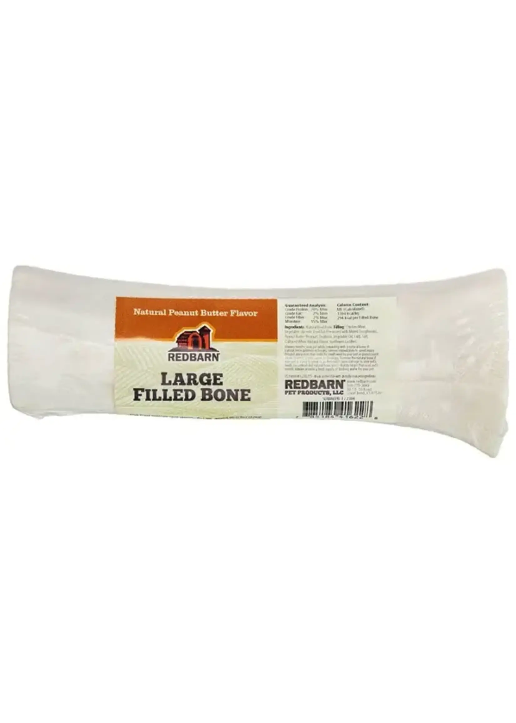 Redbarn Redbarn Filled Bone Dog Treat - Large Natural Peanut Butter - 5-6" (15)