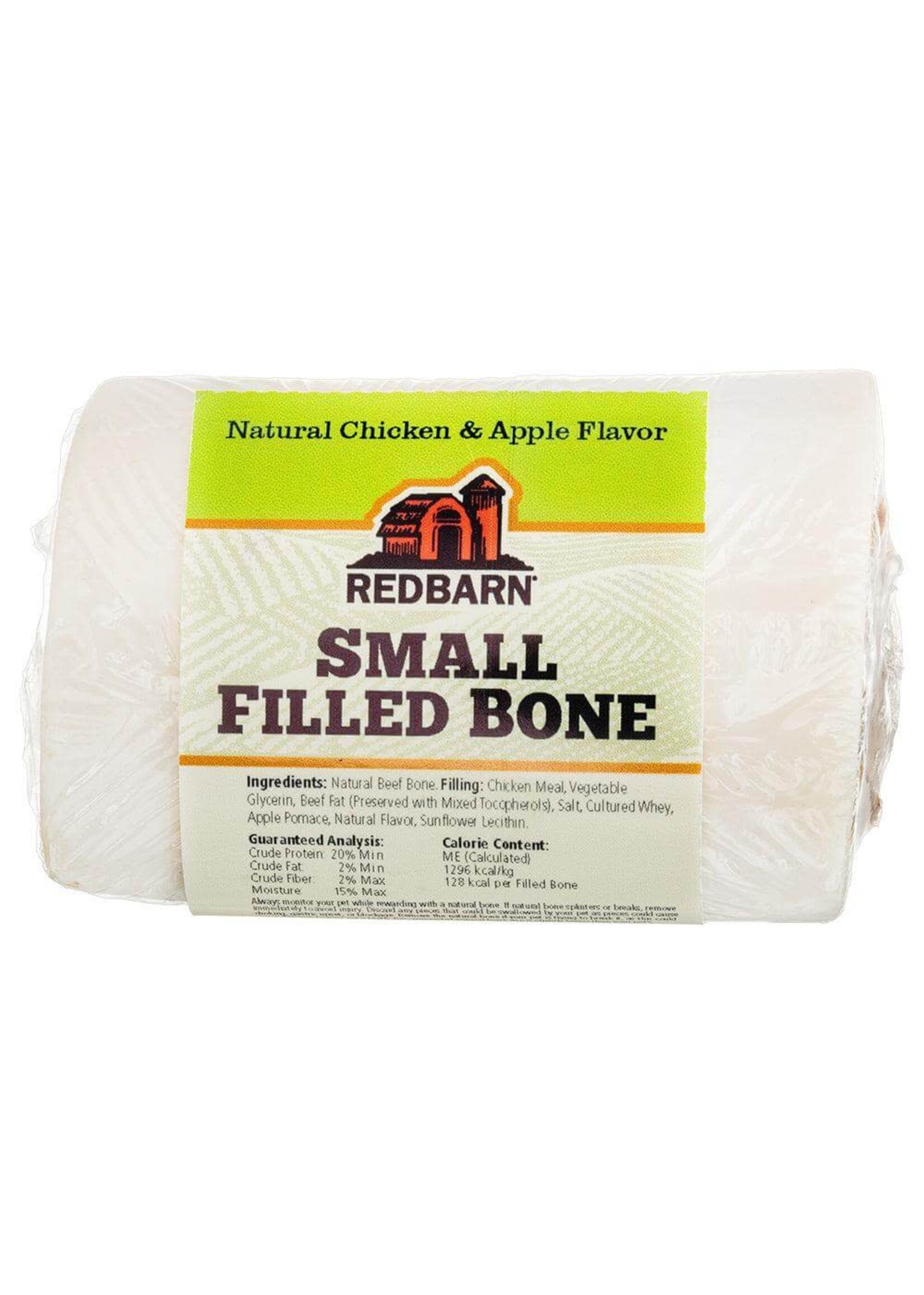 Redbarn Redbarn Filled Bone Dog Treat - Small Chicken & Apple - 2-3"