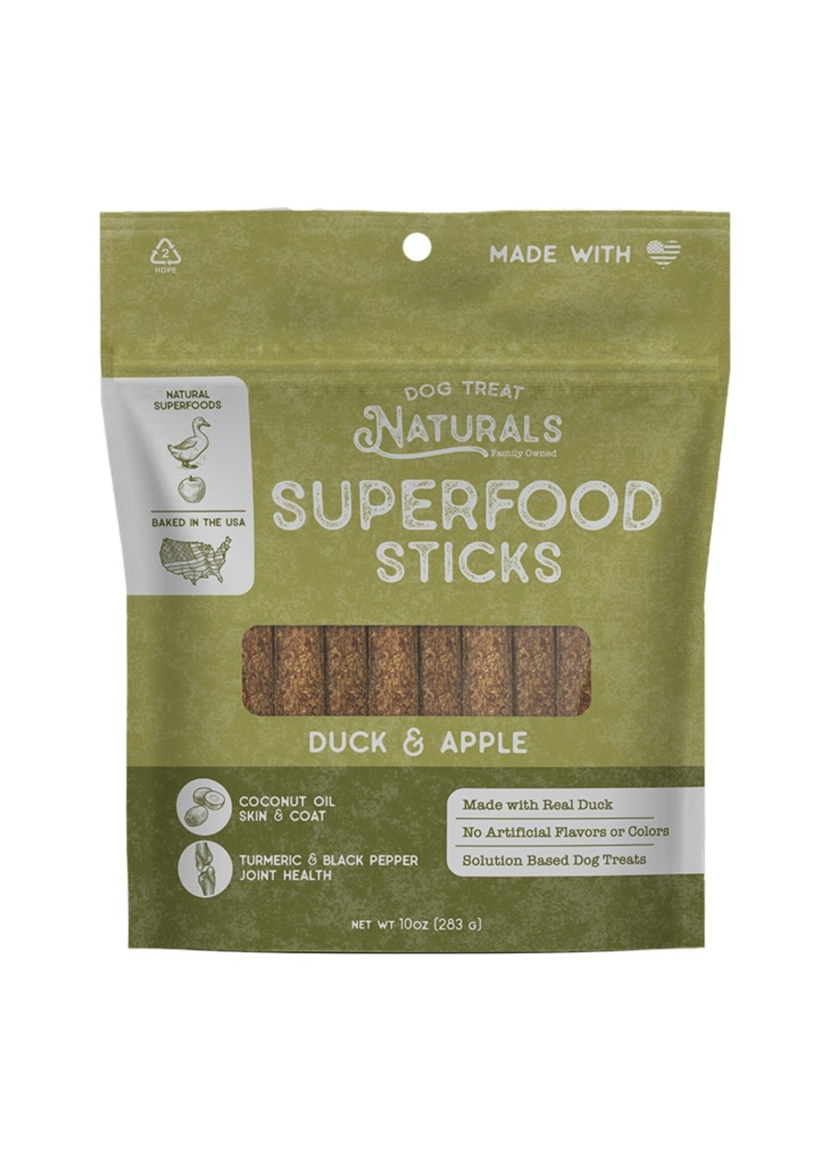 Dog Treat Naturals Dog Treat Naturals Superfood Sticks - Duck & Apple - 10 oz