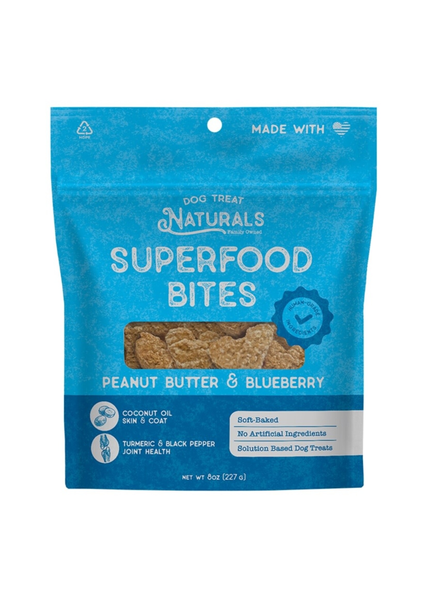 Dog Treat Naturals Dog Treat Naturals Superfood Bites - Peanut Butter & Blueberry - 8 oz