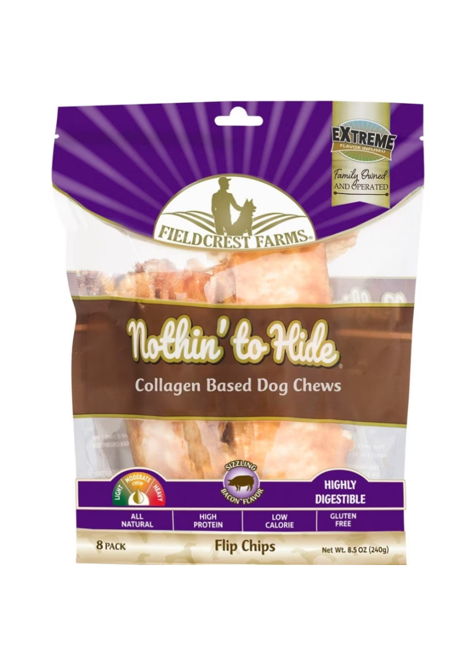 Fieldcrest Farms Fieldcrest Farms Nothin' To Hide Flip Chips Bacon - 8 Pack