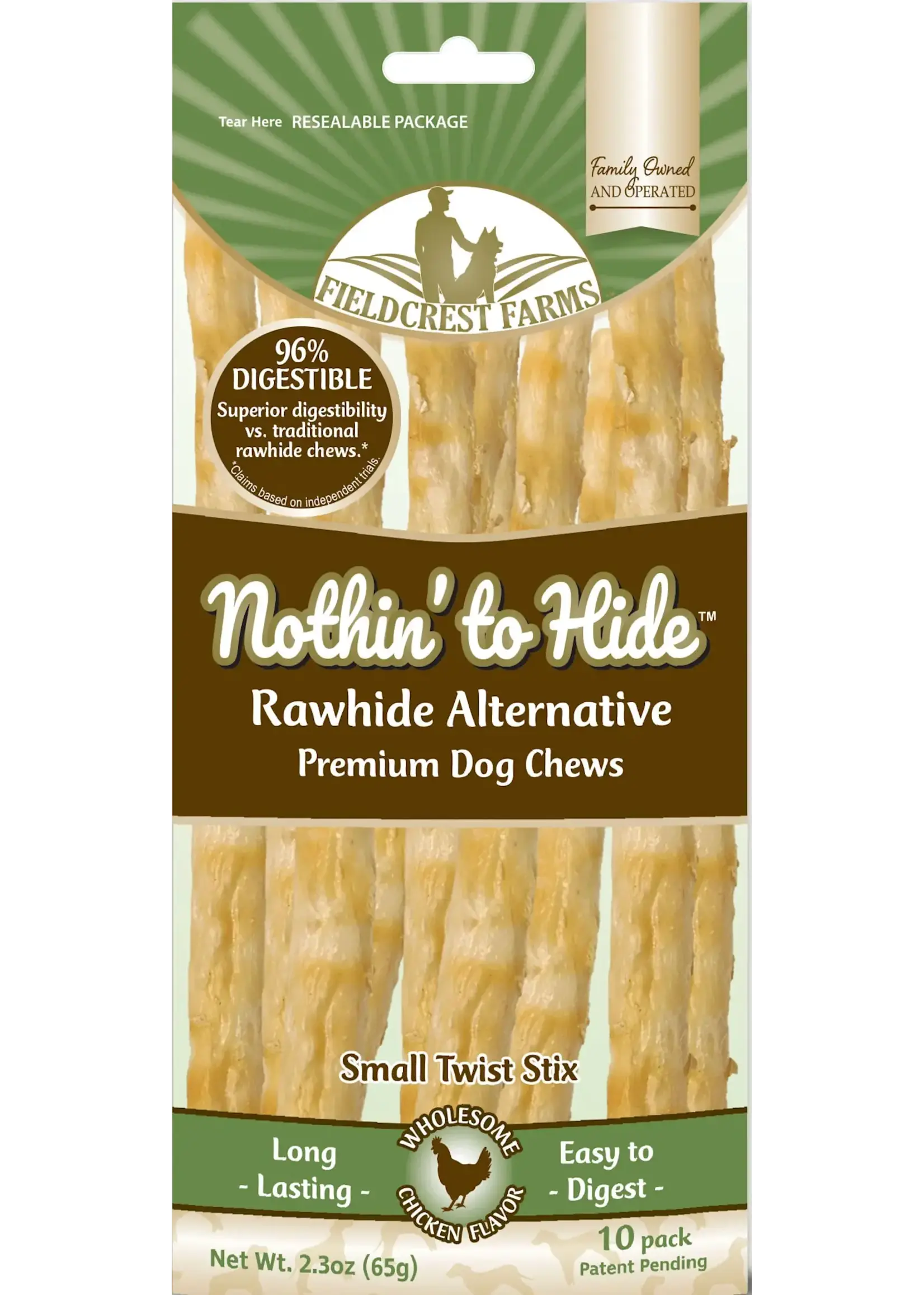 Fieldcrest Farms Fieldcrest Farms Nothin' To Hide Small Chicken Twist Sticks - 10 Pack