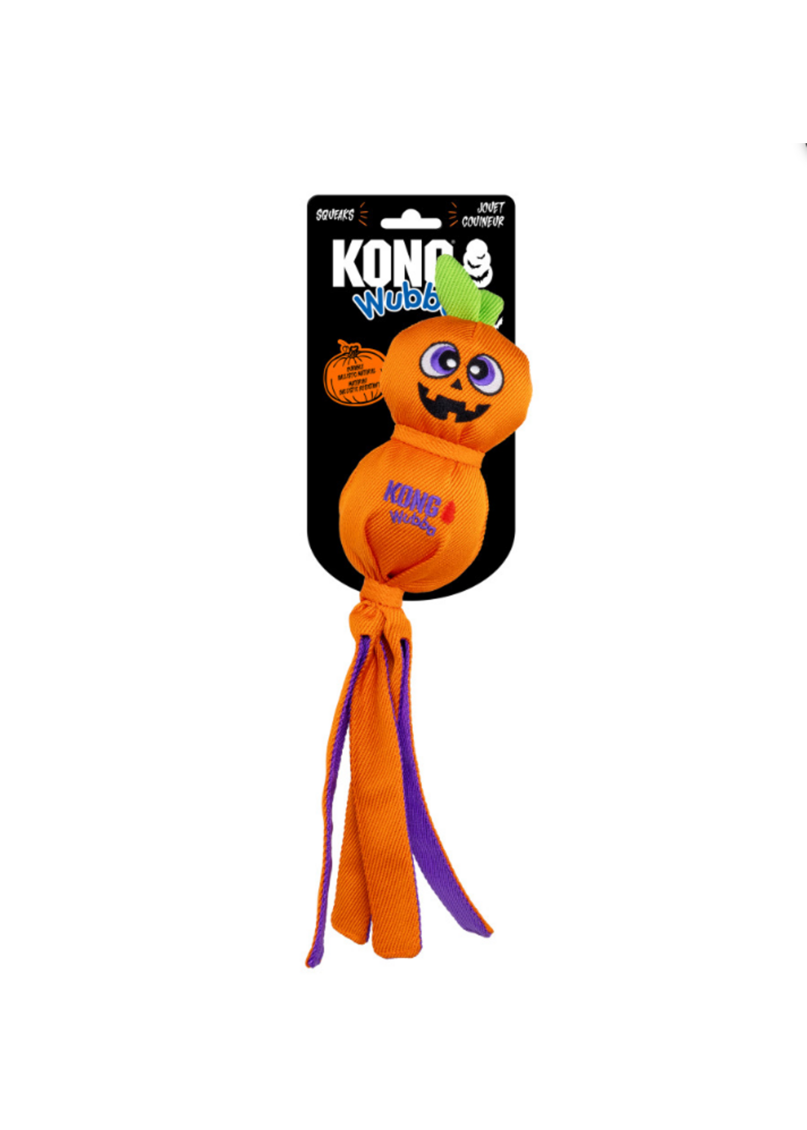 KONG KONG Halloween Wubba Ballistic Jack-O-Lantern Dog Toy Orange LG