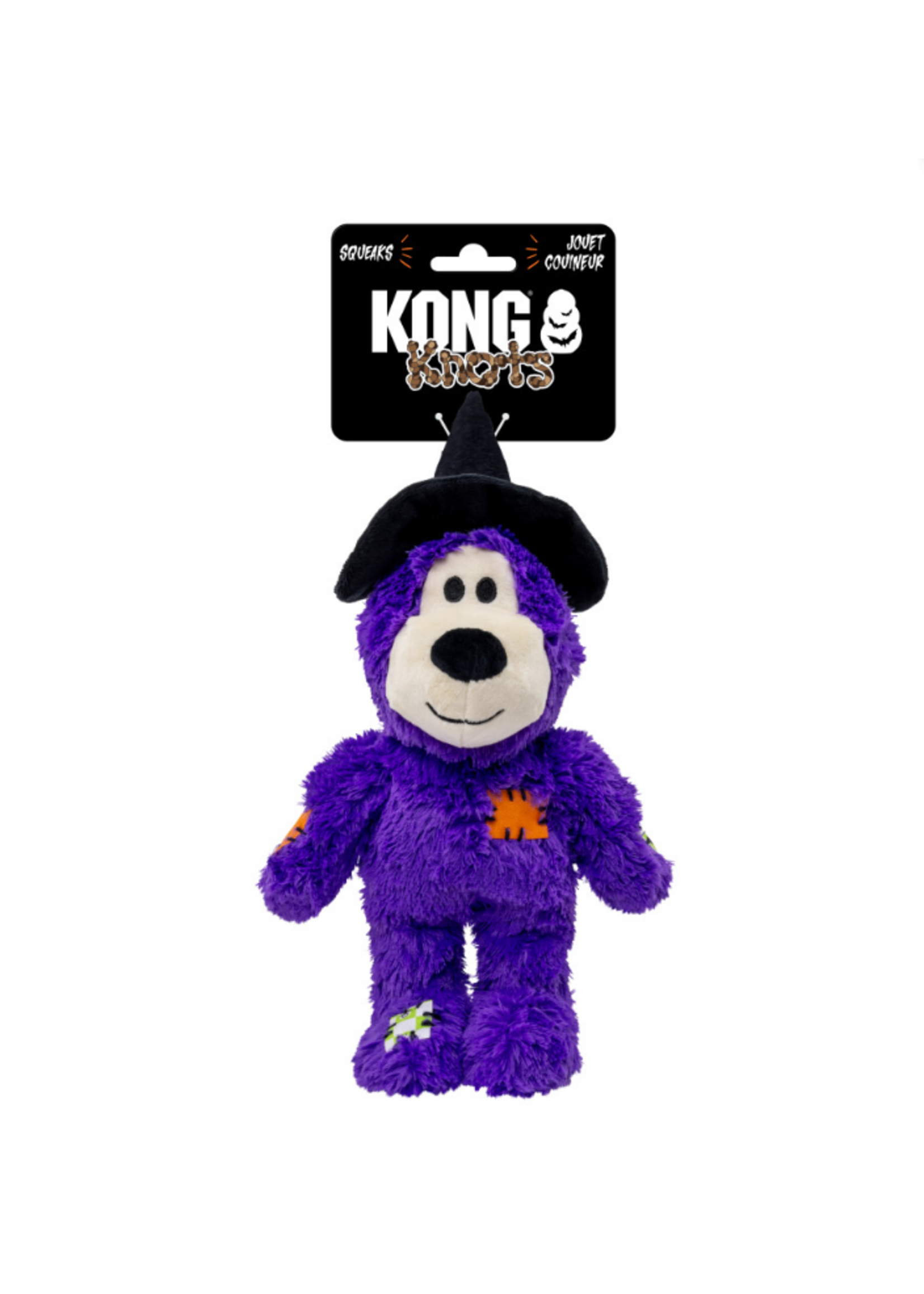 KONG KONG Halloween Wild Knots Witch Bear Dog Toy Purple MD/ LG