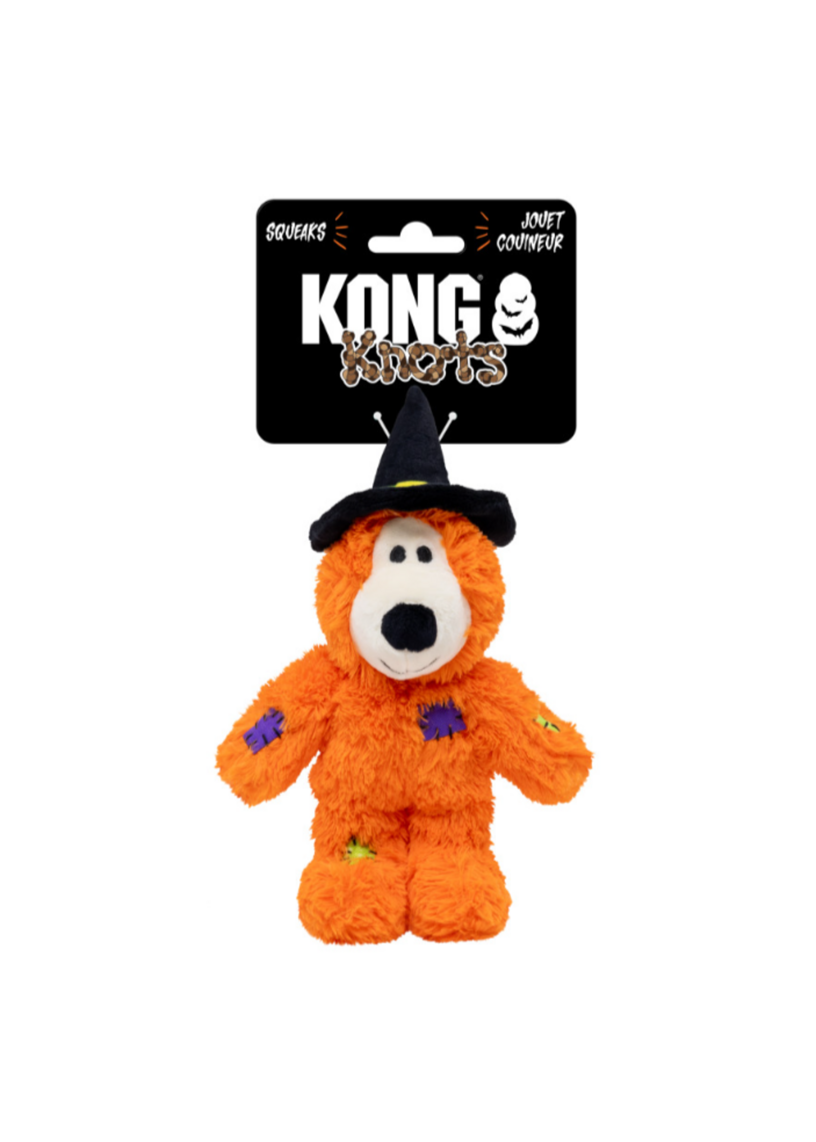 KONG KONG Halloween Wild Knots Witch Bear Dog Toy Orange SM/MD