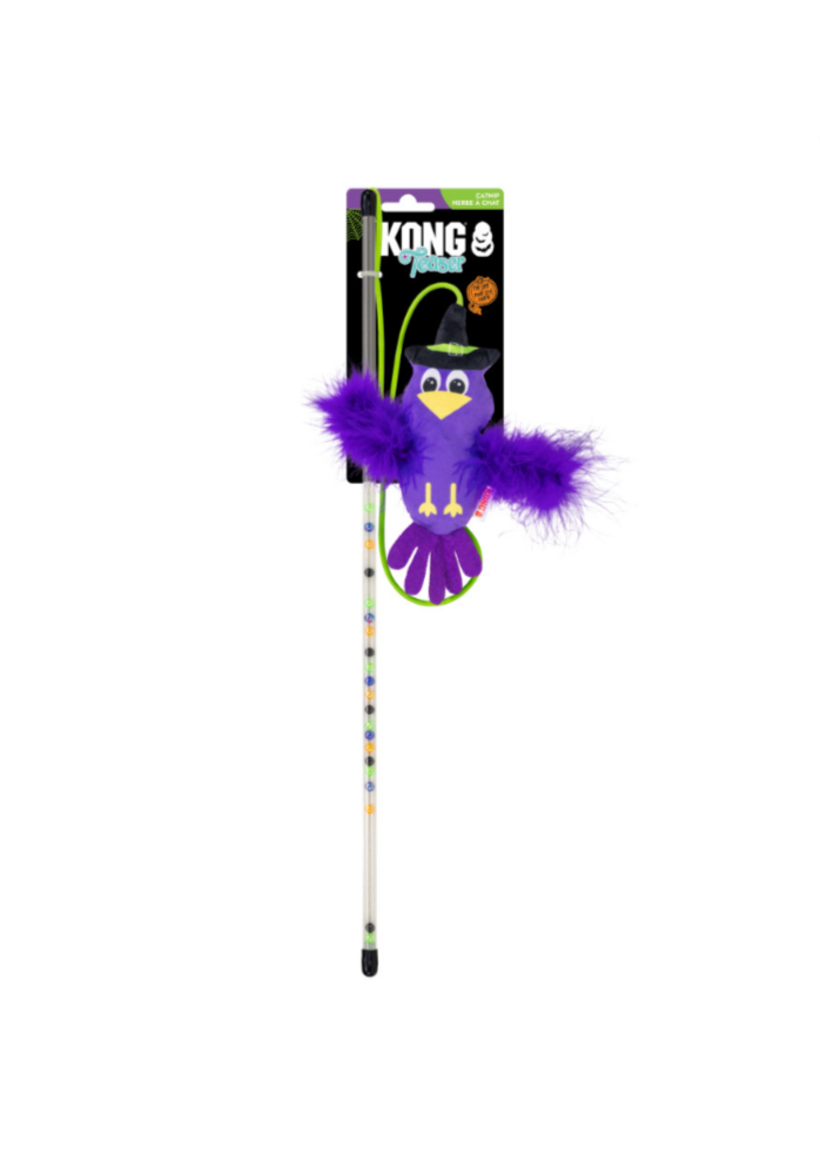KONG KONG Halloween Teaser Crow Cat Toy Purple