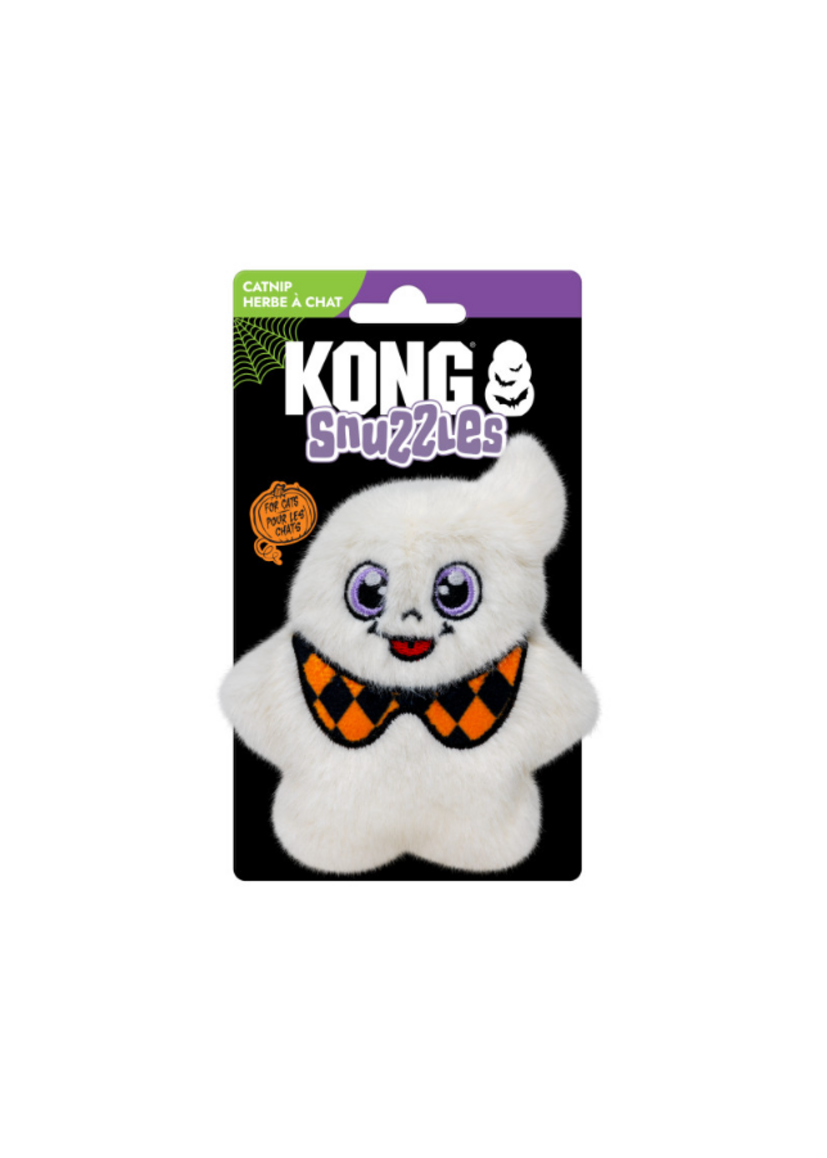 KONG KONG Halloween Snuzzles Ghost Cat Toy White