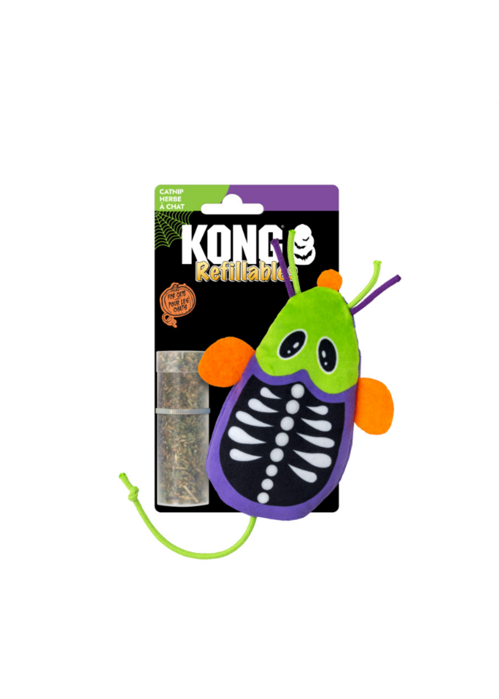 KONG KONG Halloween Refillables Skeleton Mouse Cat Toy Multi-Color