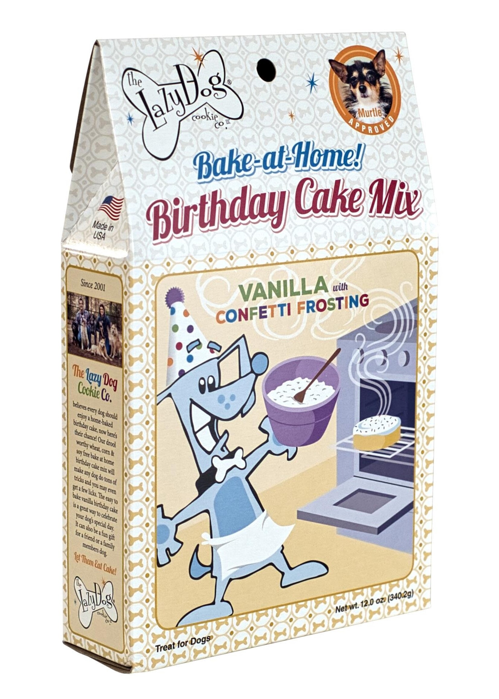 Lazy Dog Cookie Birthday Cake Mix Vanilla with Confetti Frosting - 12 oz