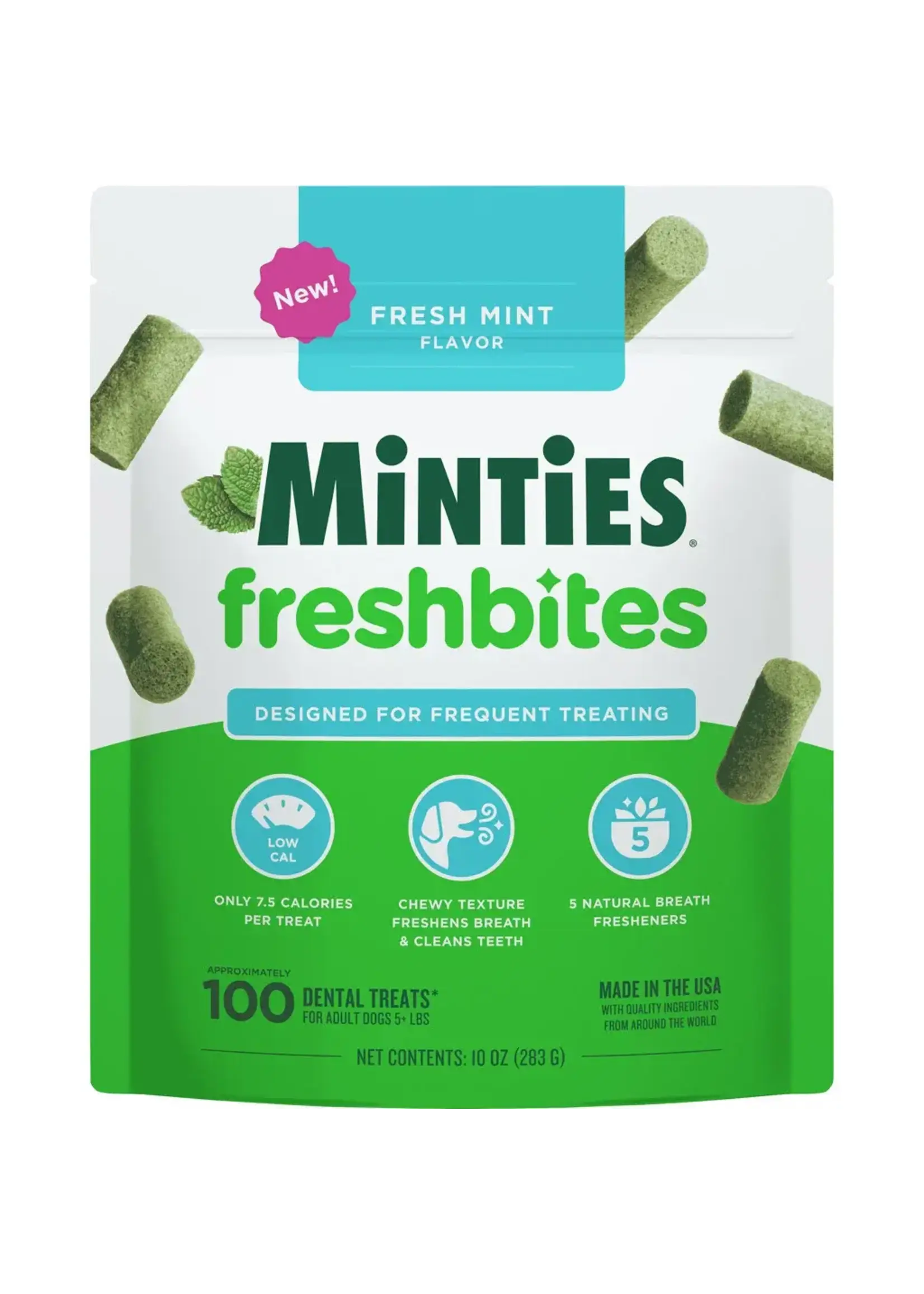 petiq Minties Fresh Bites Dental Dog Treats - 20 oz, 100 Count