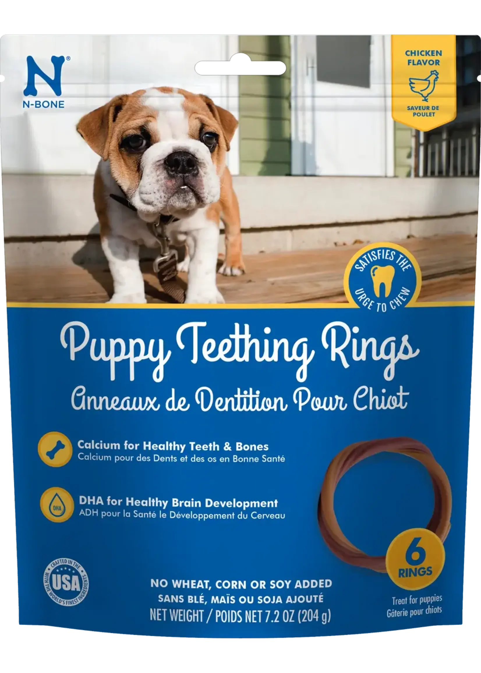 N-Bone N-Bone Puppy Teething Rings Chicken Flavor - 6 Count