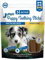 N-Bone N-Bone Puppy Teething Sticks Jumbo Chicken - 7.28 oz