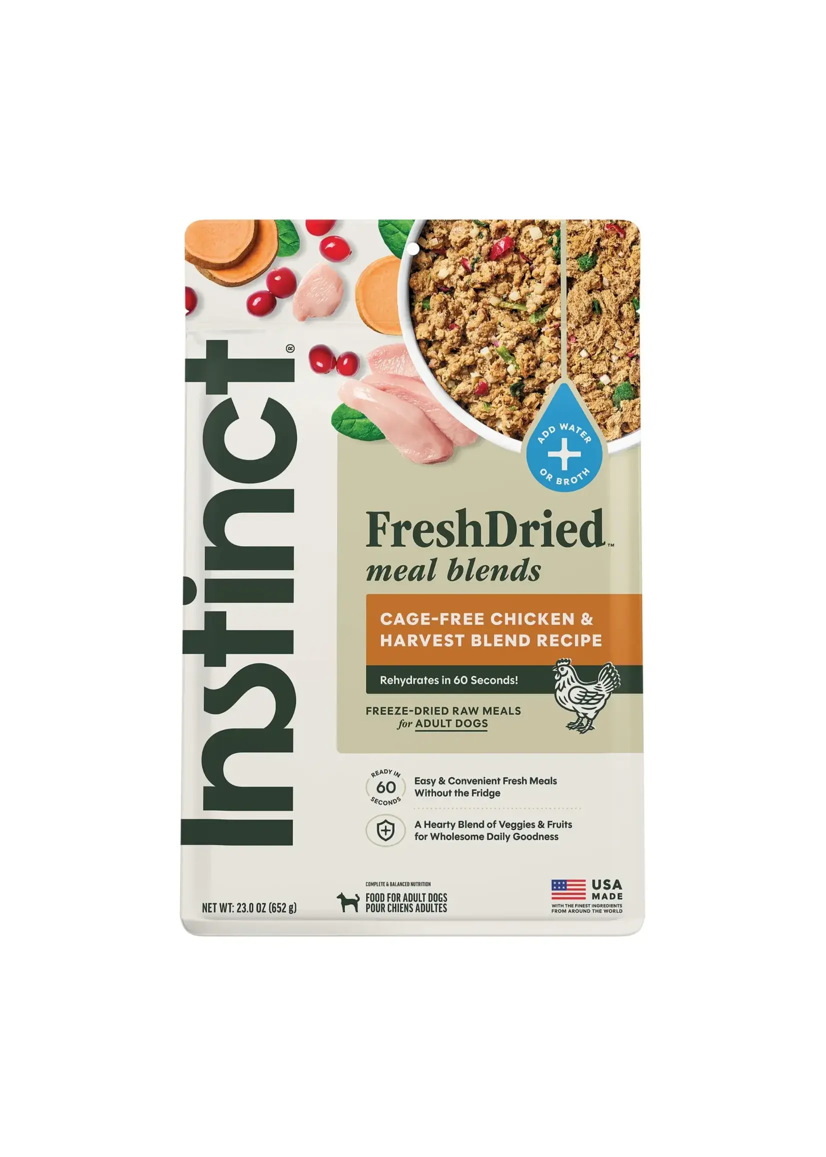 Instinct Instinct FreshDried Cage-Free Chicken & Harvest Blend Freeze Dried Dog Food - 23 oz