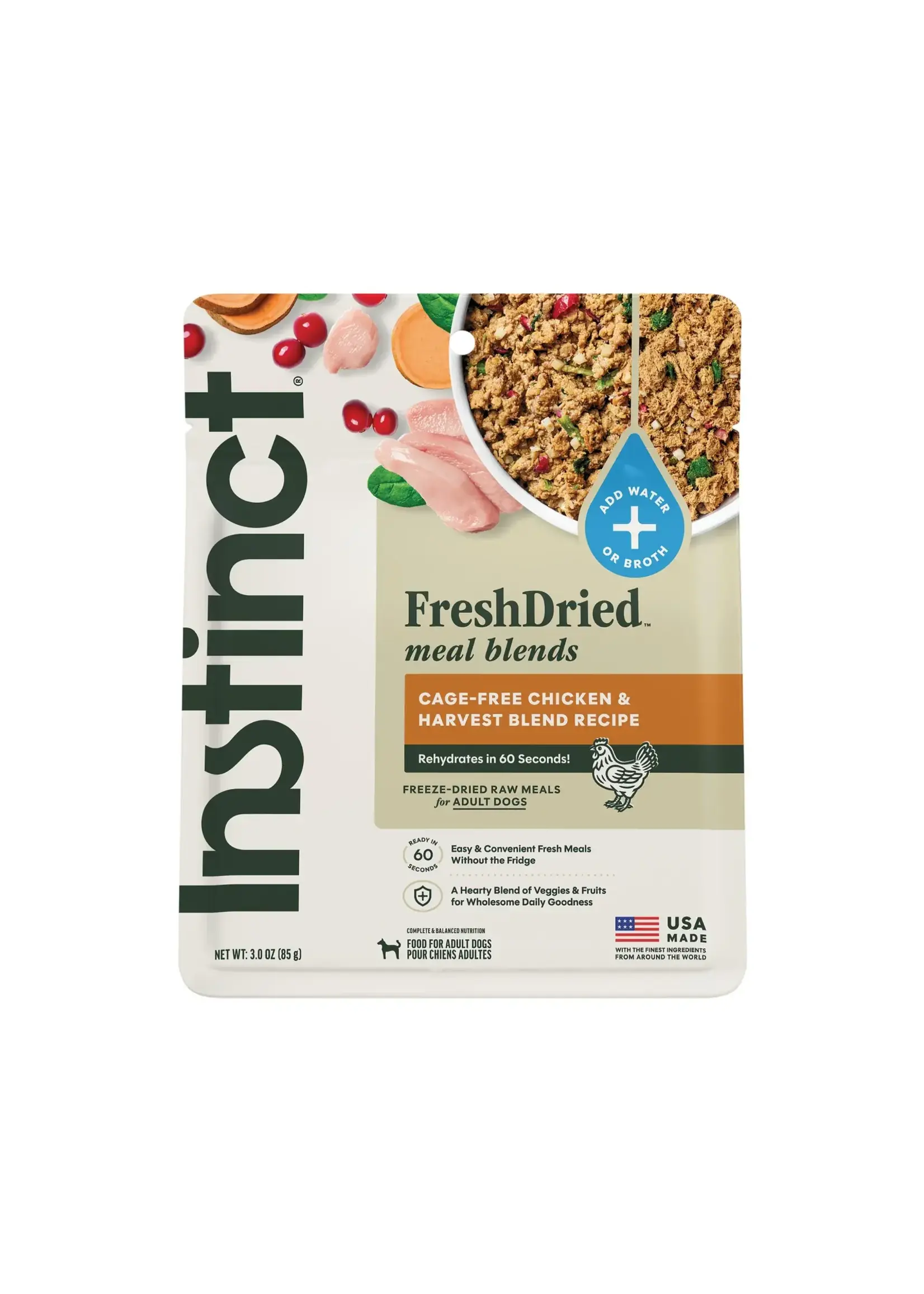 Instinct Instinct FreshDried Cage-Free Chicken & Harvest Blend Freeze Dried Dog Food - 3 oz