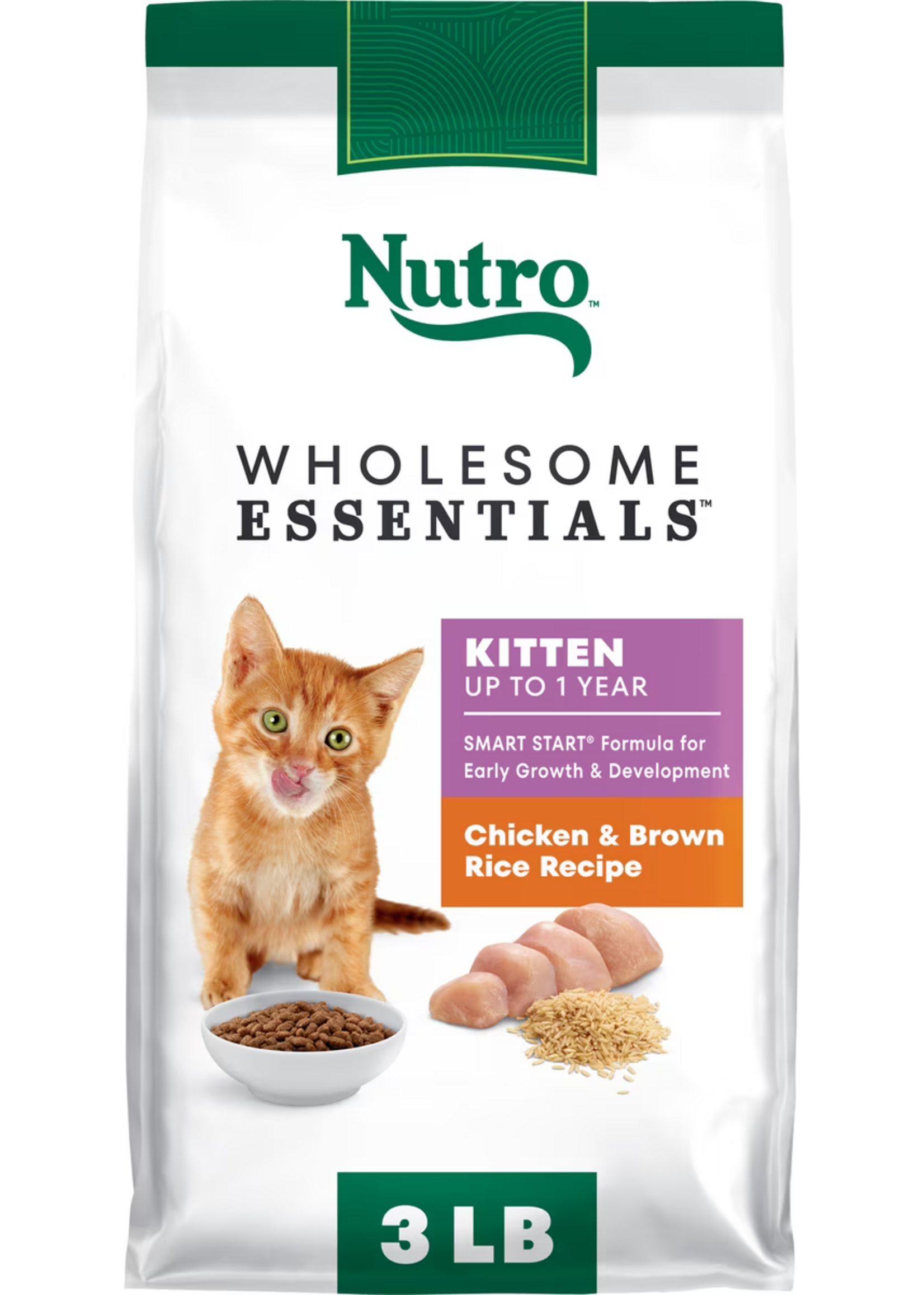 Nutro Nutro Kitten Chicken & Brown Rice Dry Cat Food - 3 lb