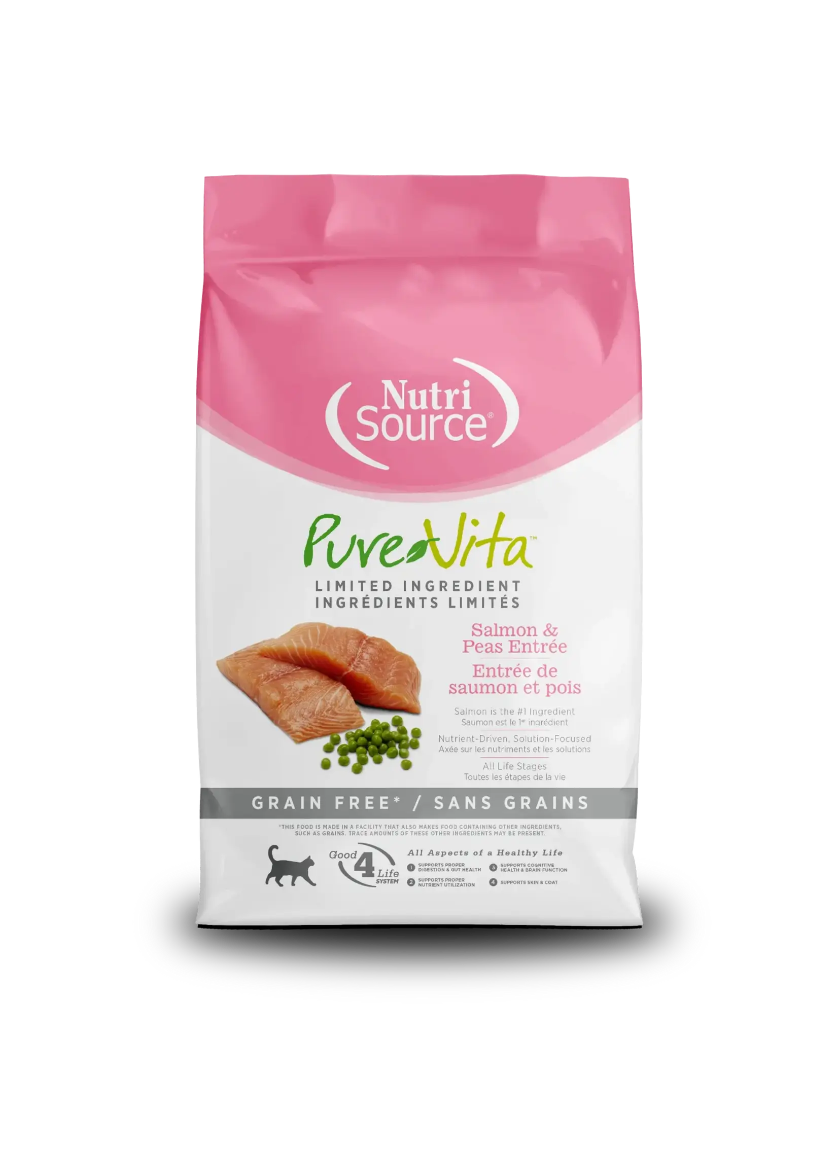 NutriSource NutriSource Pure Vita Grain Free Salmon & Peas Dry Cat Food - 4 lb