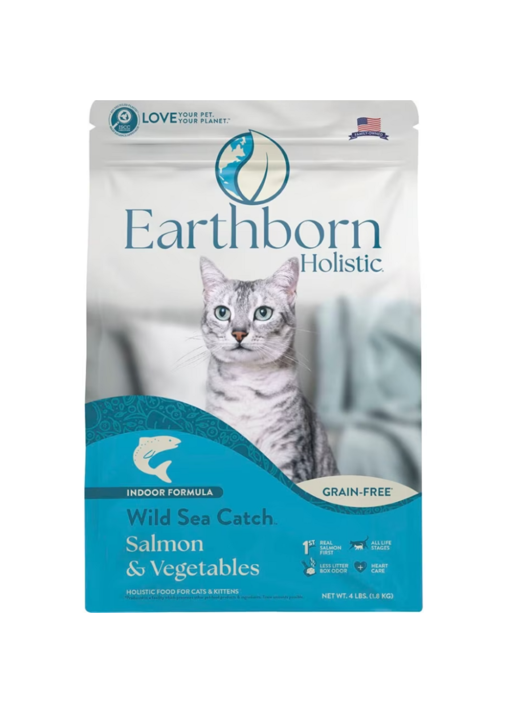 Earthborn Holistic Earthborn Holistic Wild Sea Catch Salmon & Vegetables Dry Cat Food - 4 lb